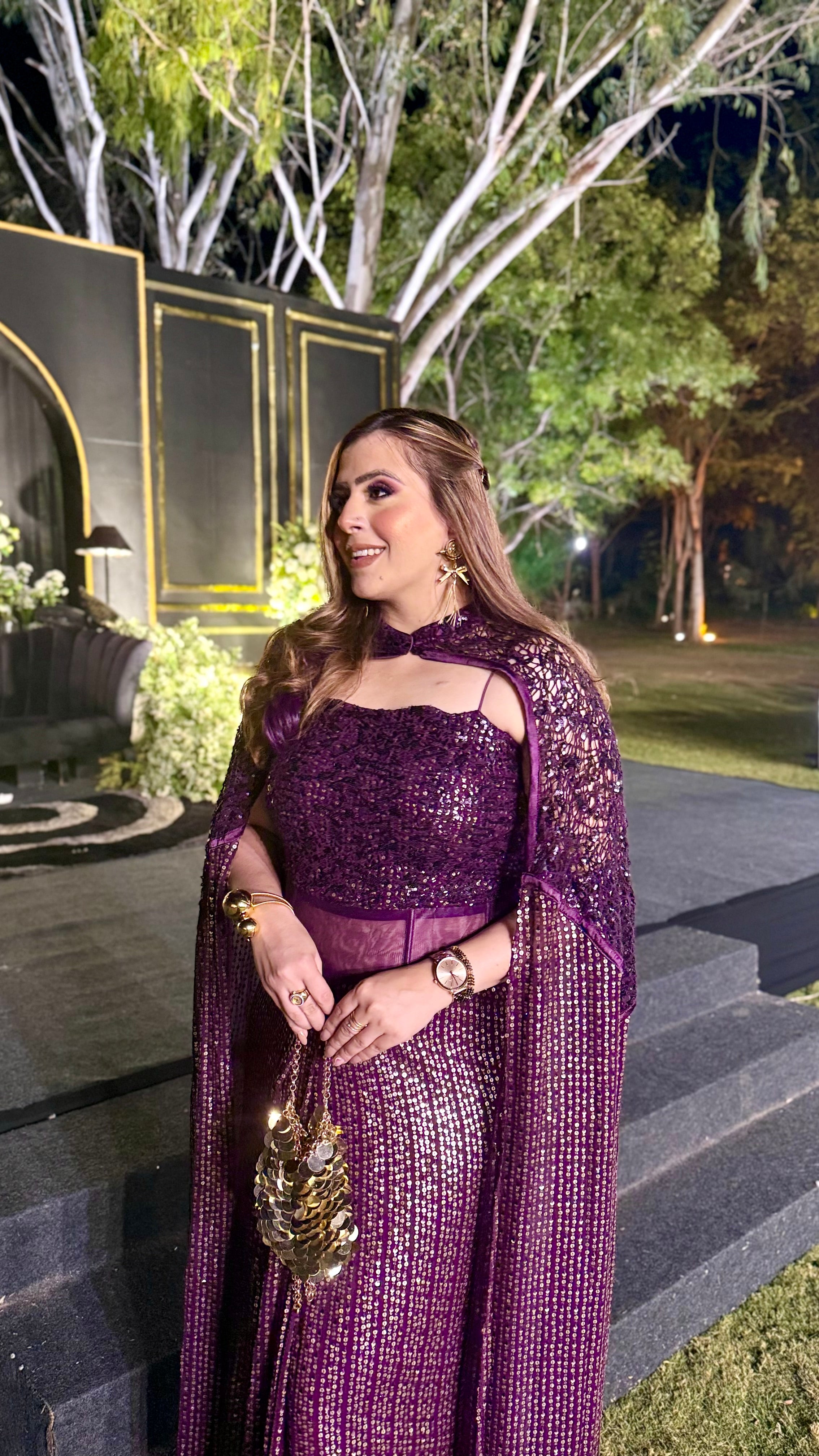 Purple Dazzle Drape + Cape