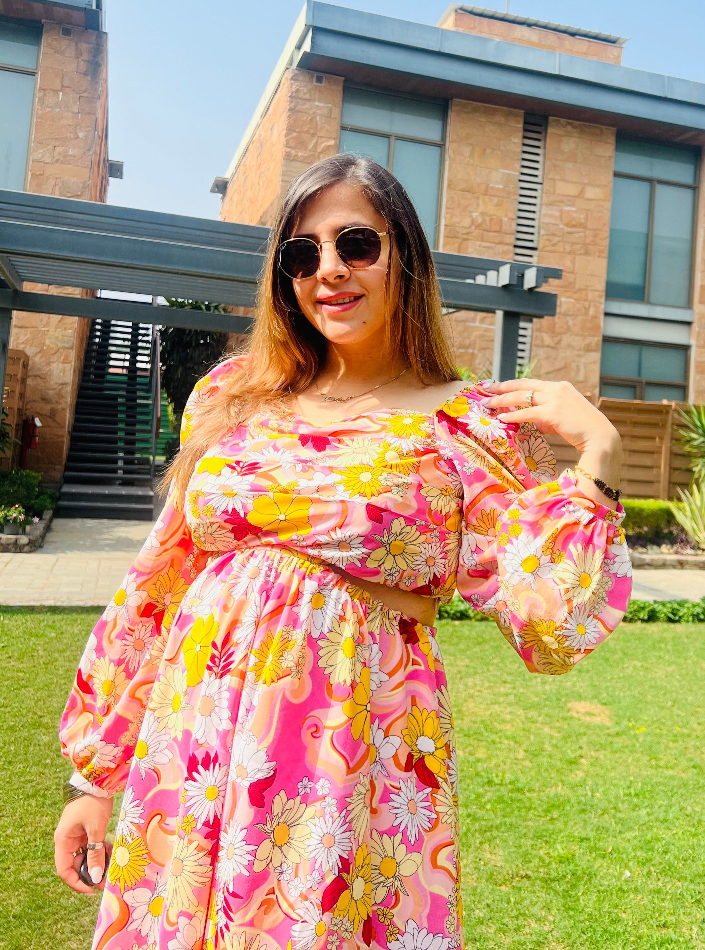 Cute Pink Cuts Dress