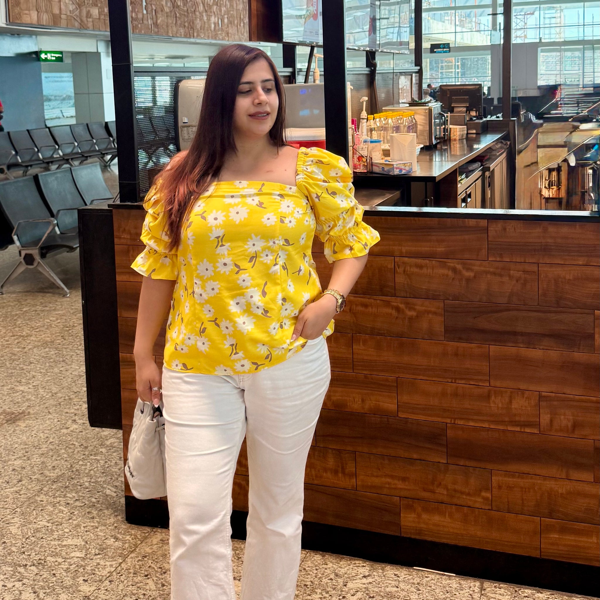 Yellow Lily Vacation Top