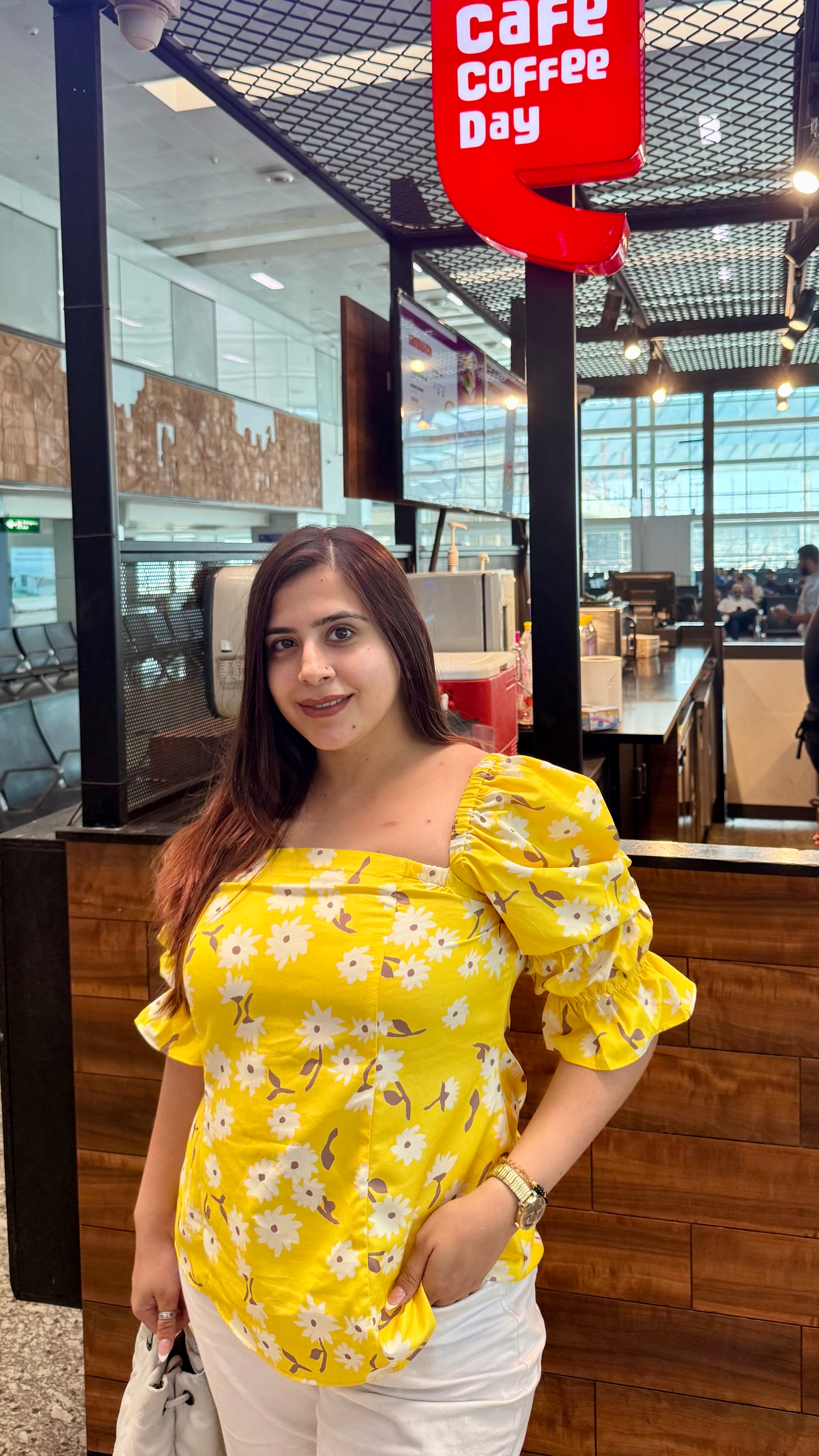 Yellow Lily Vacation Top