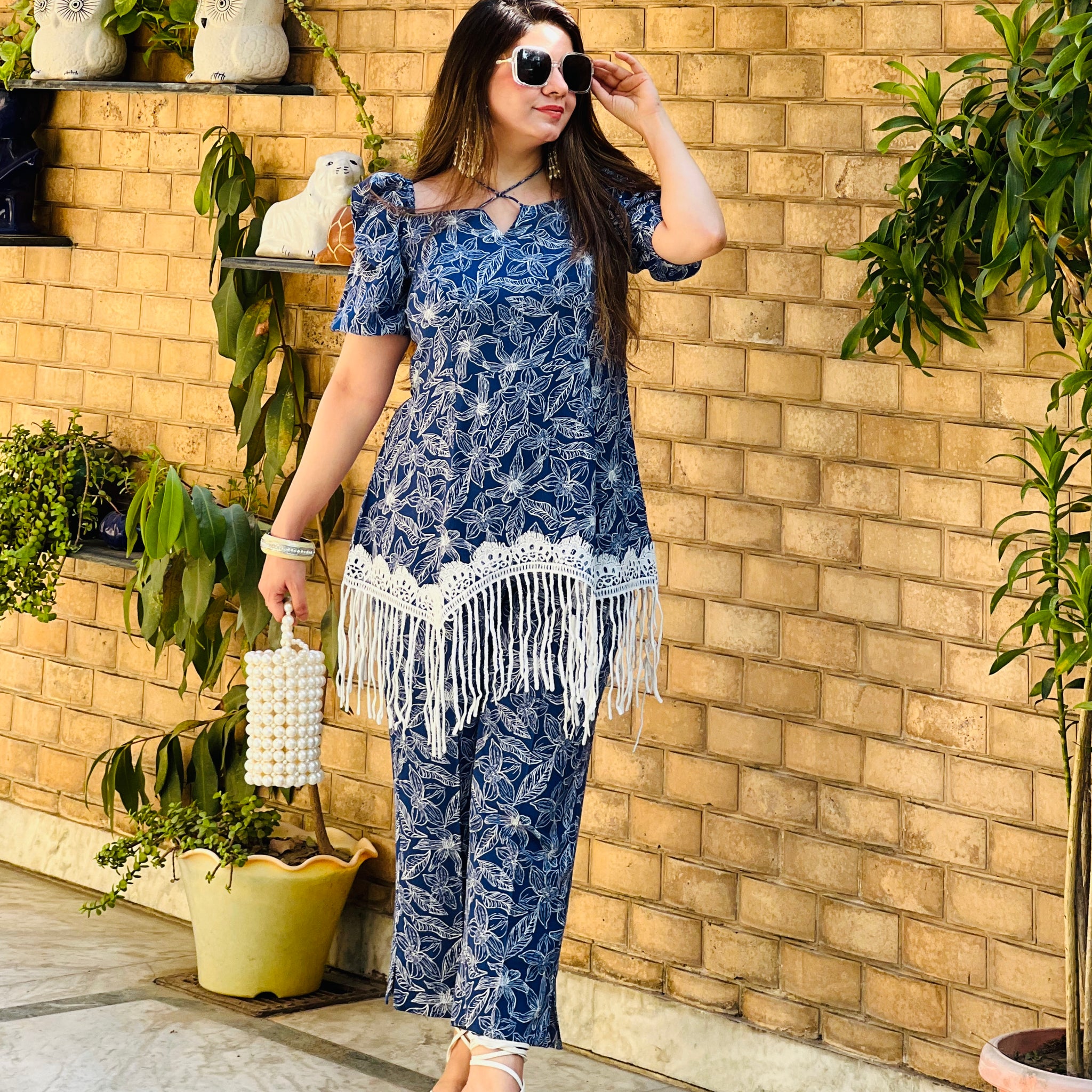 Ink Blue Cotton Co-ord