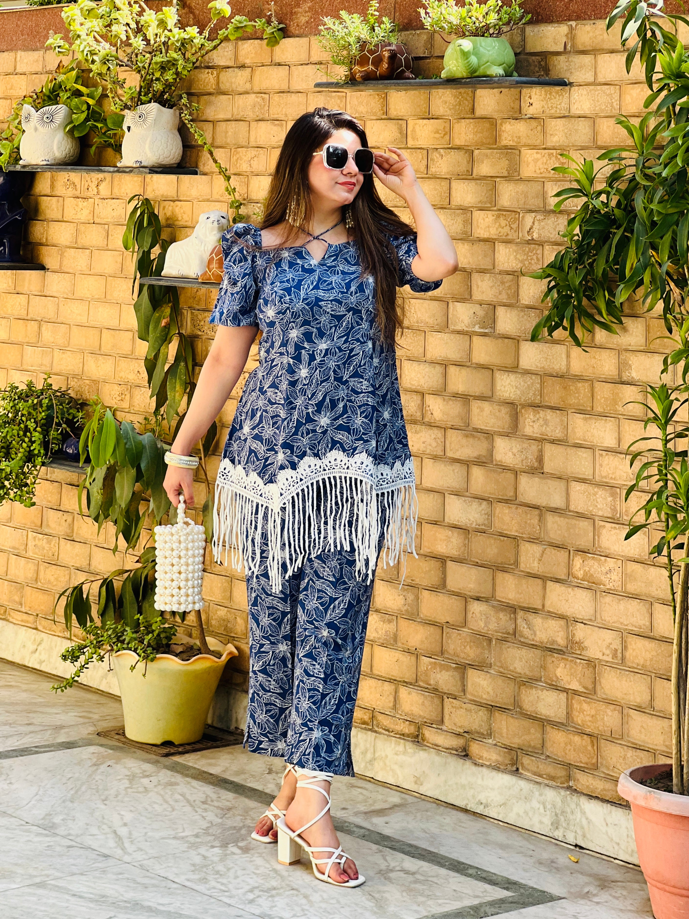 Ink Blue Cotton Co-ord