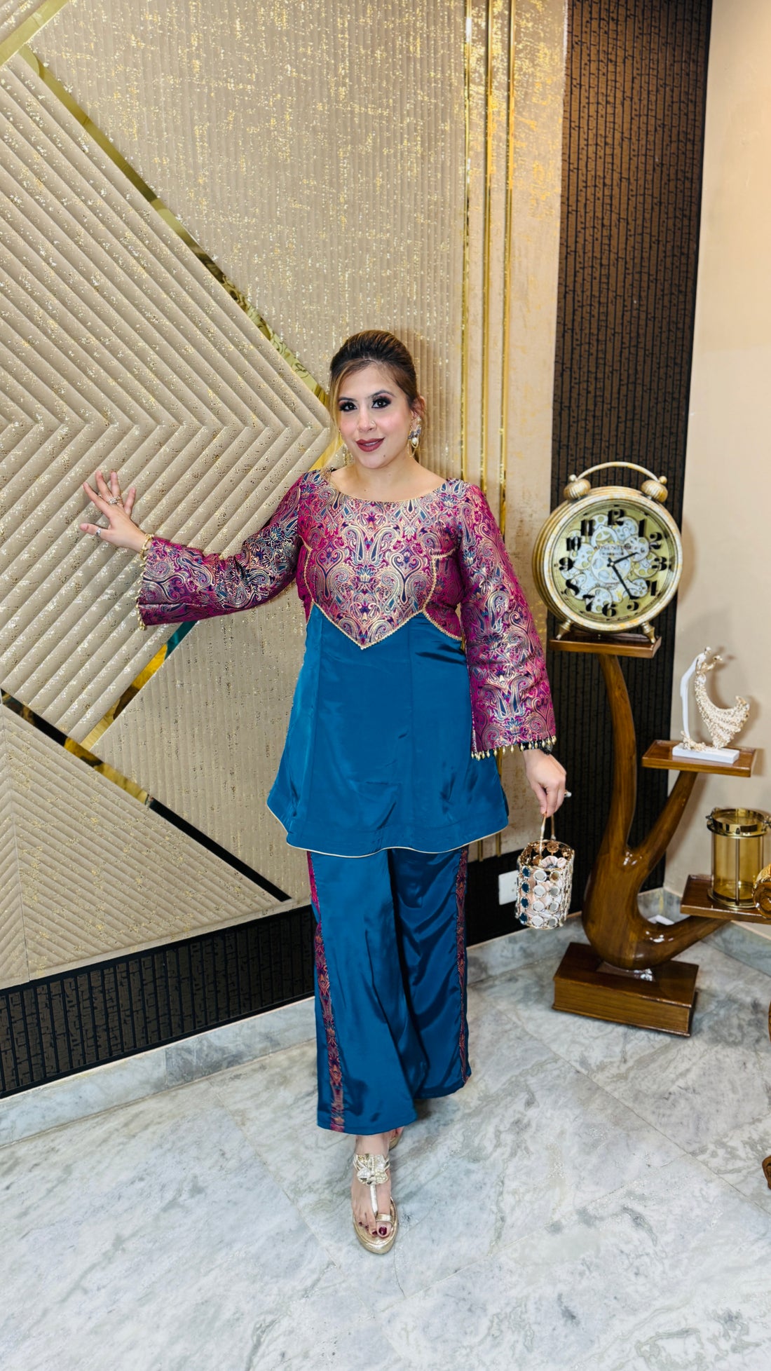 Peacock KimKhwab Co-Ord