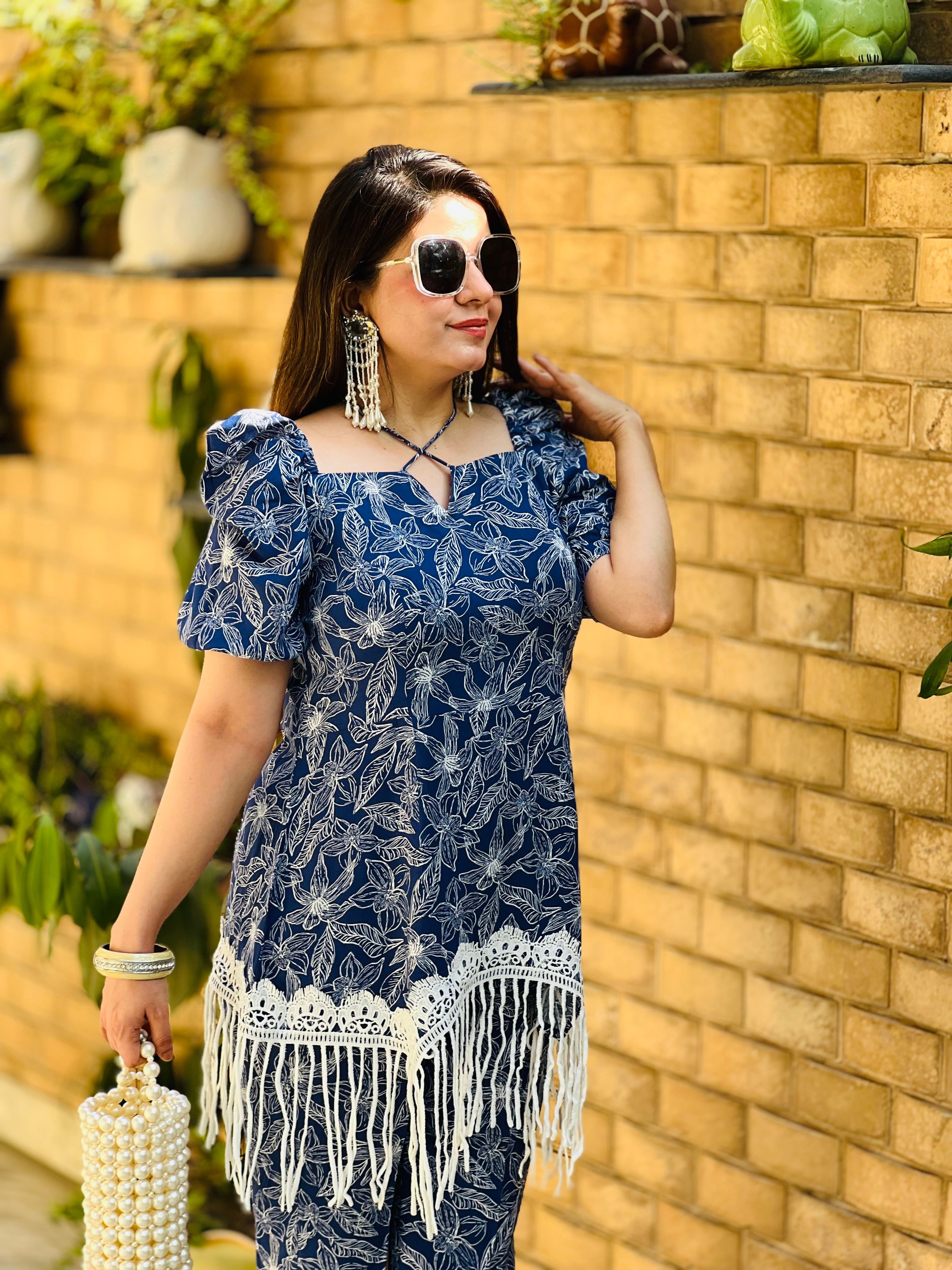 Ink Blue Cotton Co-ord