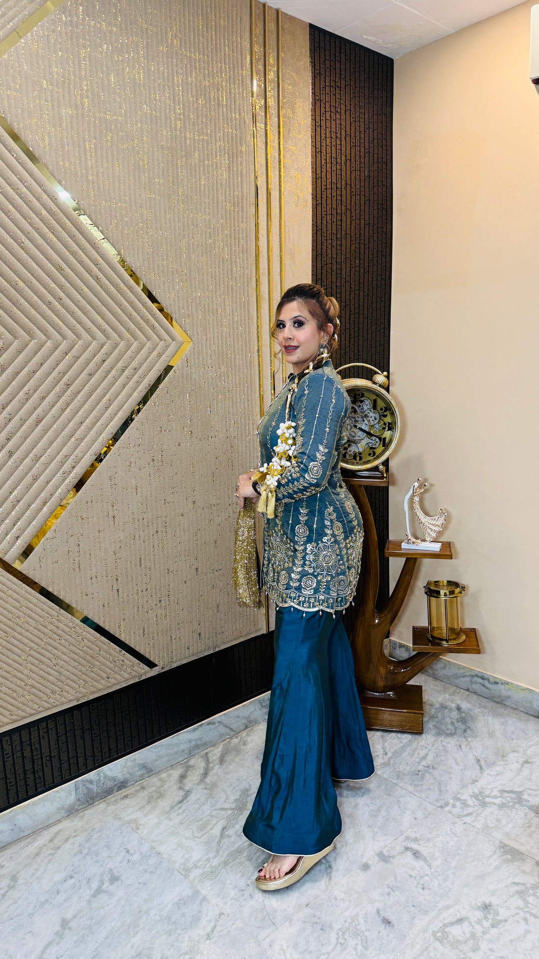 Peacock Tissue CutDana Garara Co-Ord