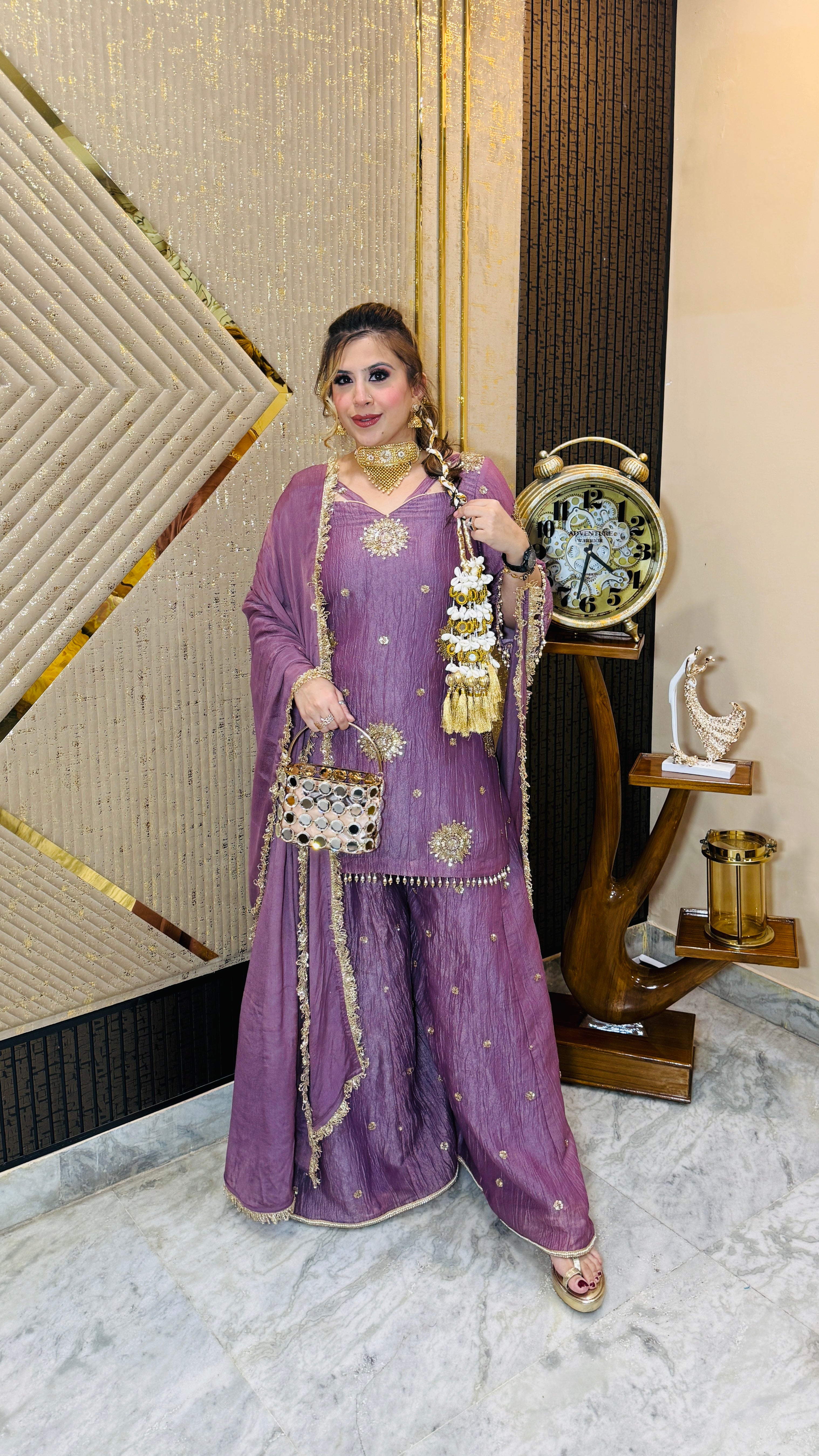 Mauve it Right Sharara Suit