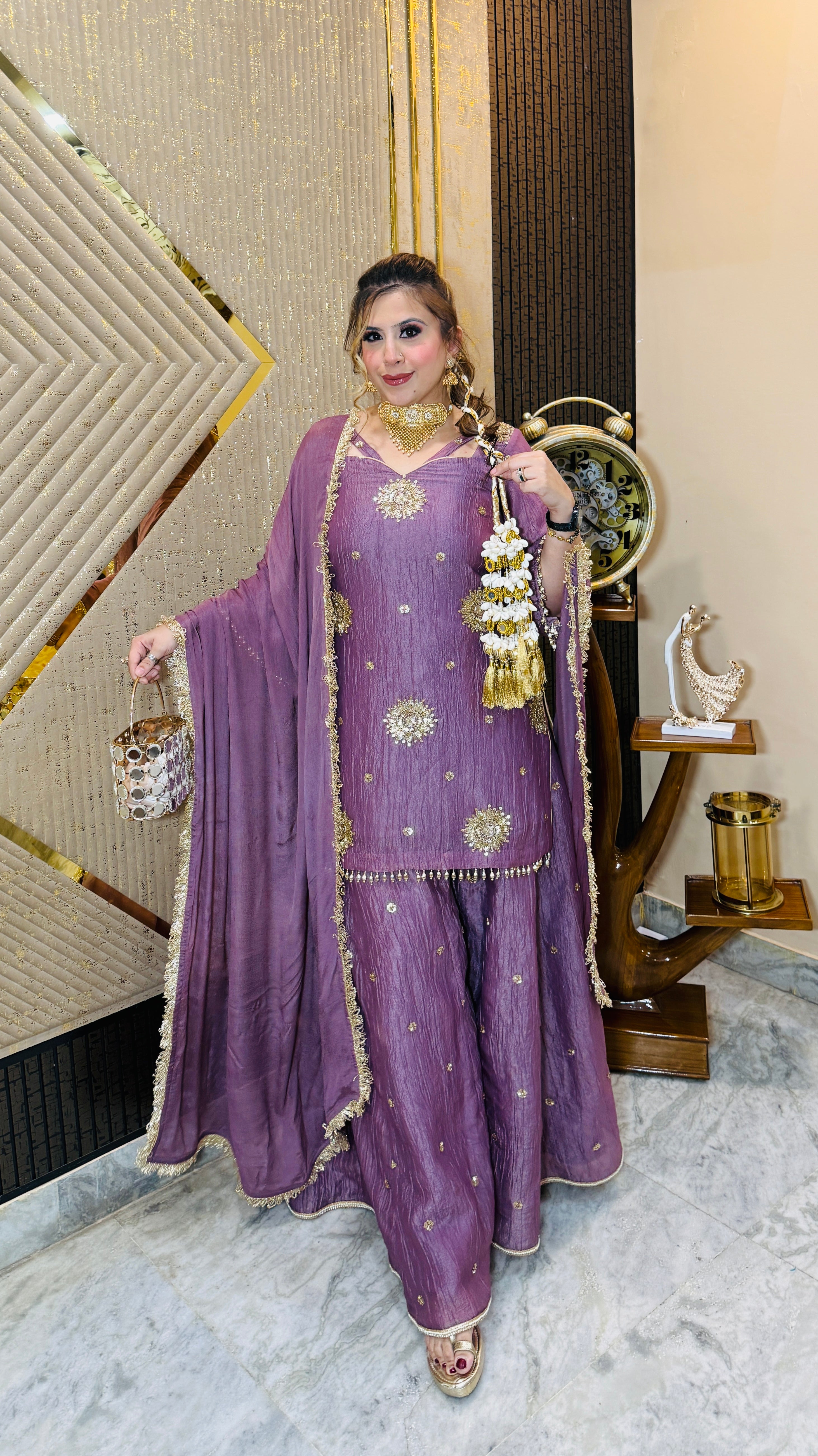 Mauve it Right Sharara Suit