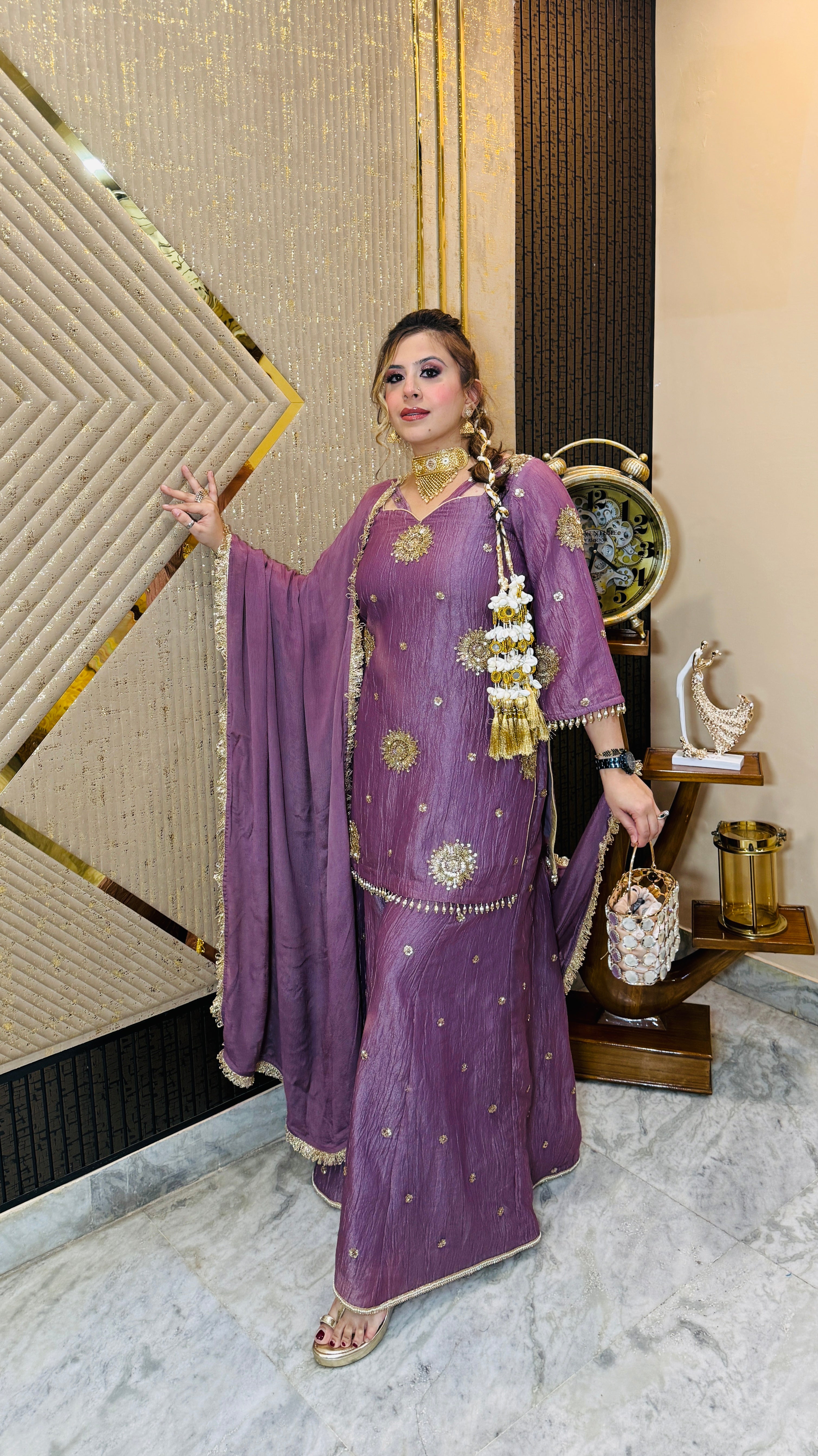Mauve it Right Sharara Suit