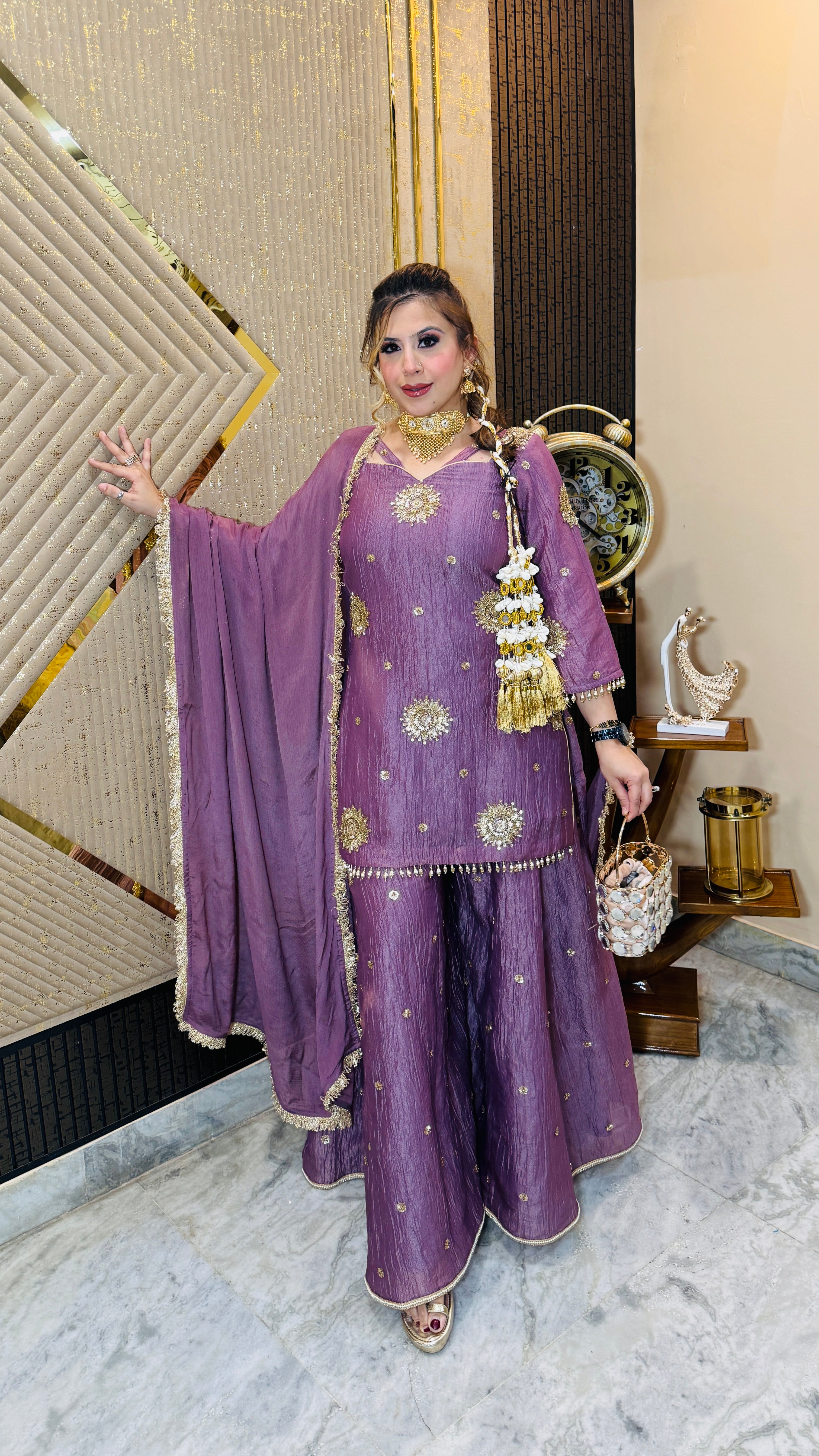 Mauve it Right Sharara Suit