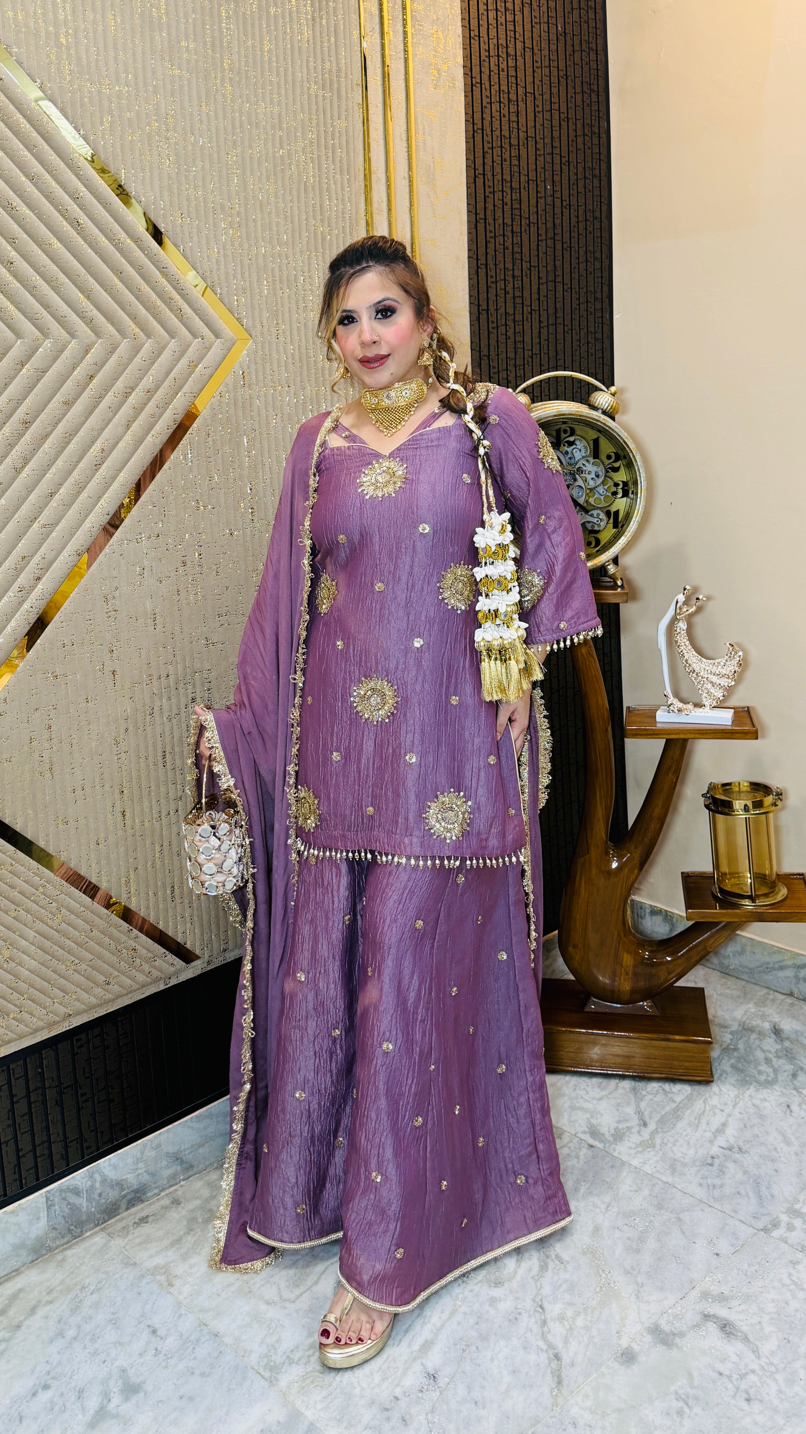 Mauve it Right Sharara Suit