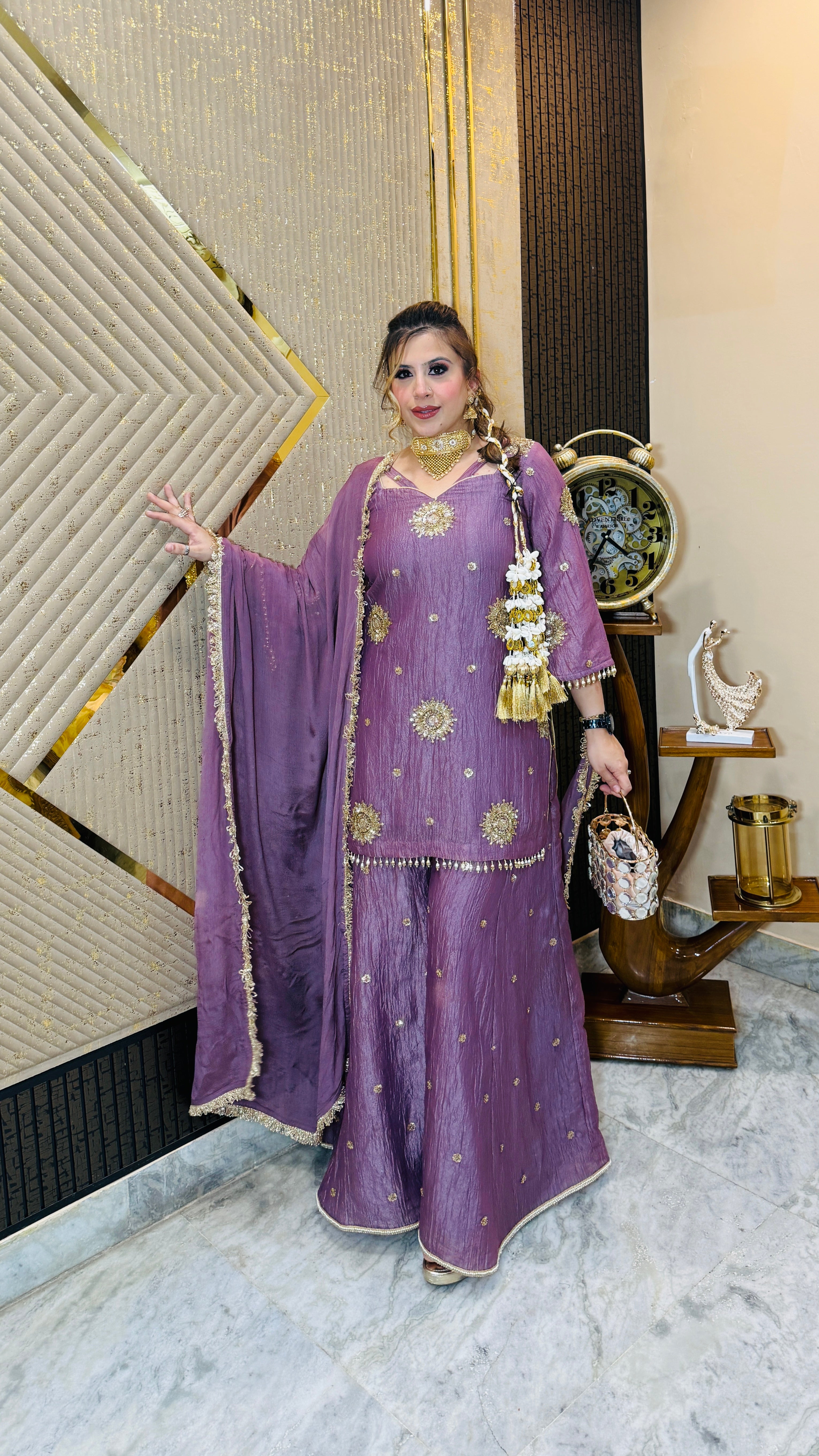 Mauve it Right Sharara Suit