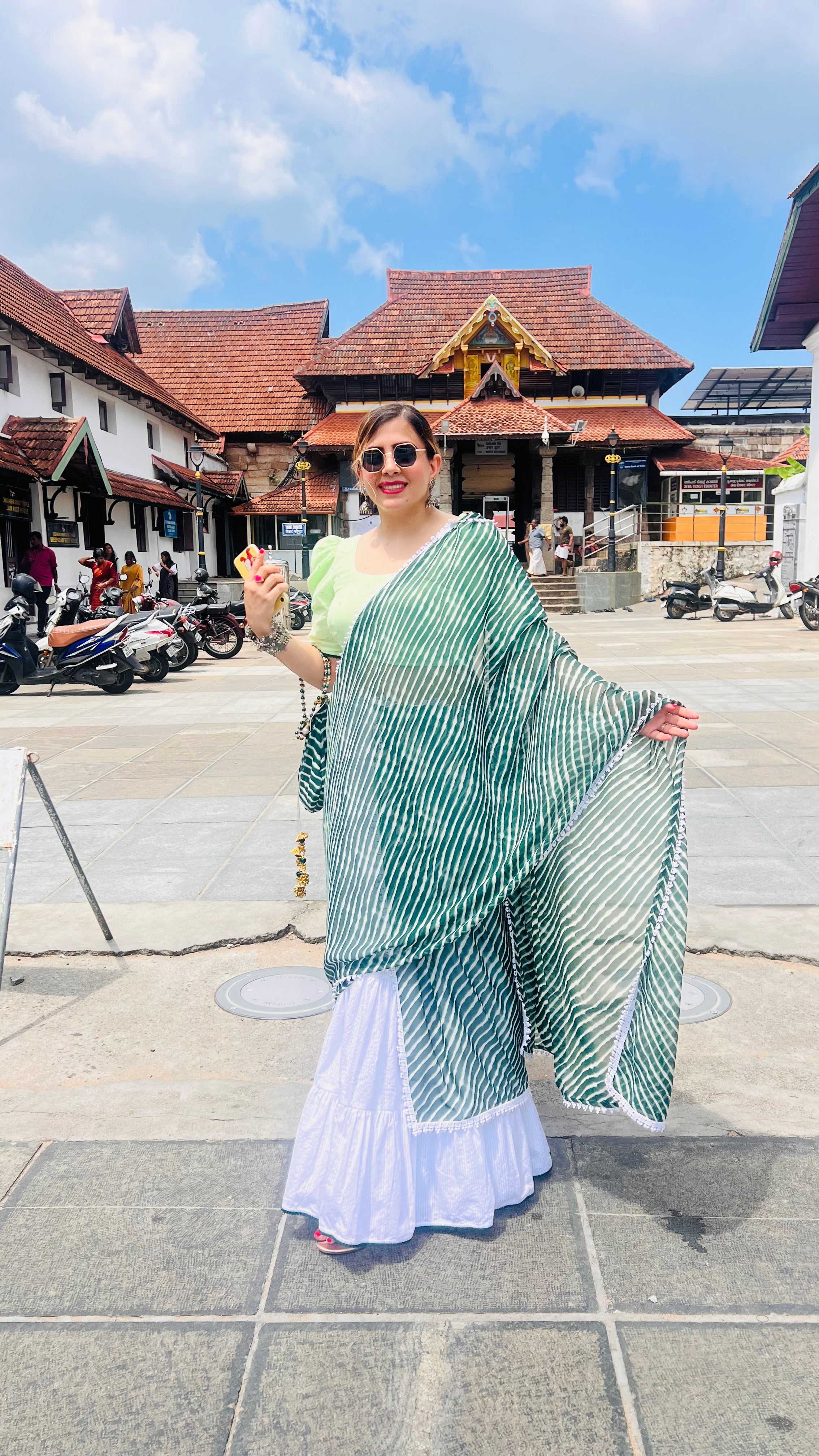 Green Leheriya Lehenga