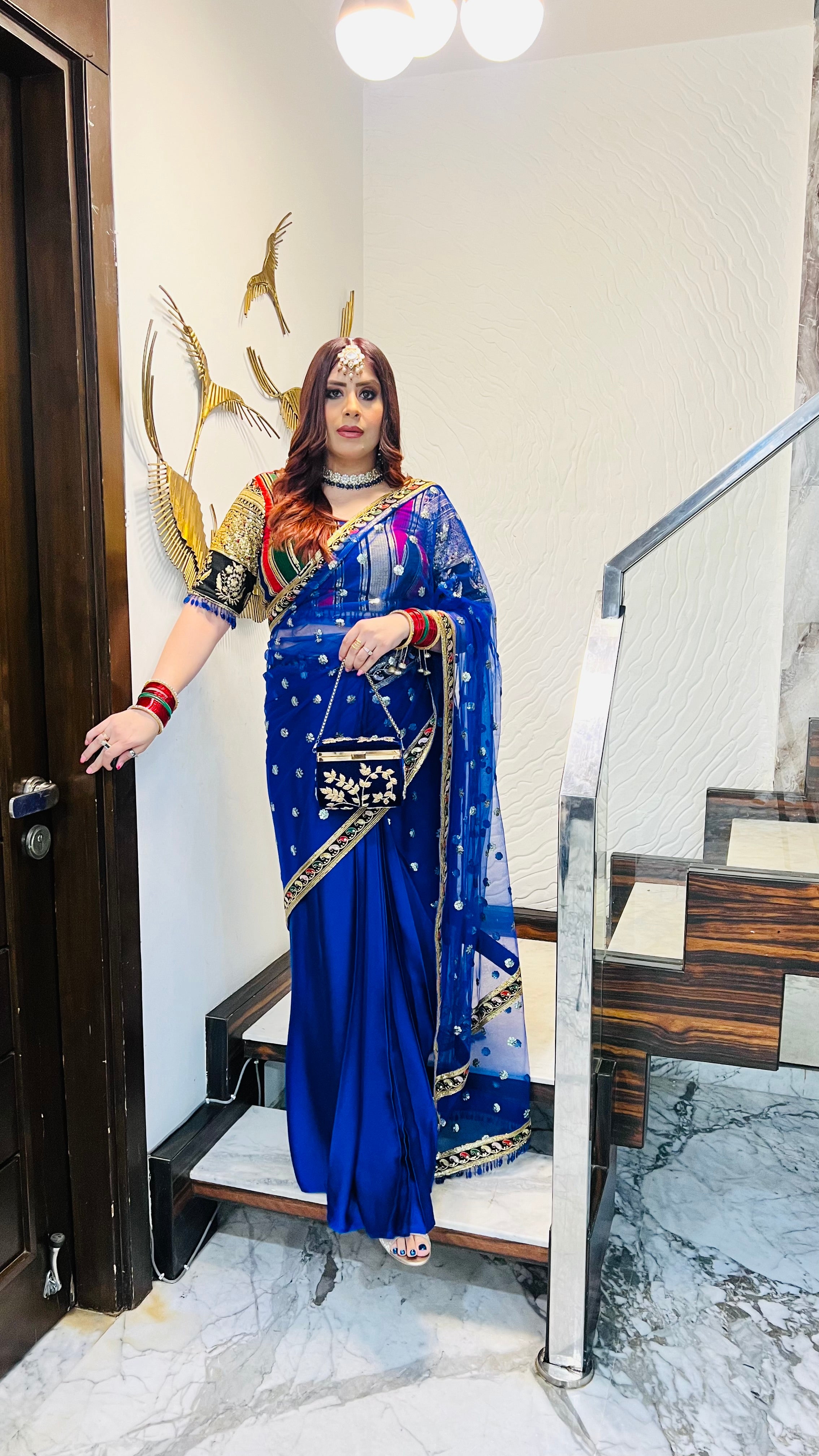 Regal Royal Blue Saree