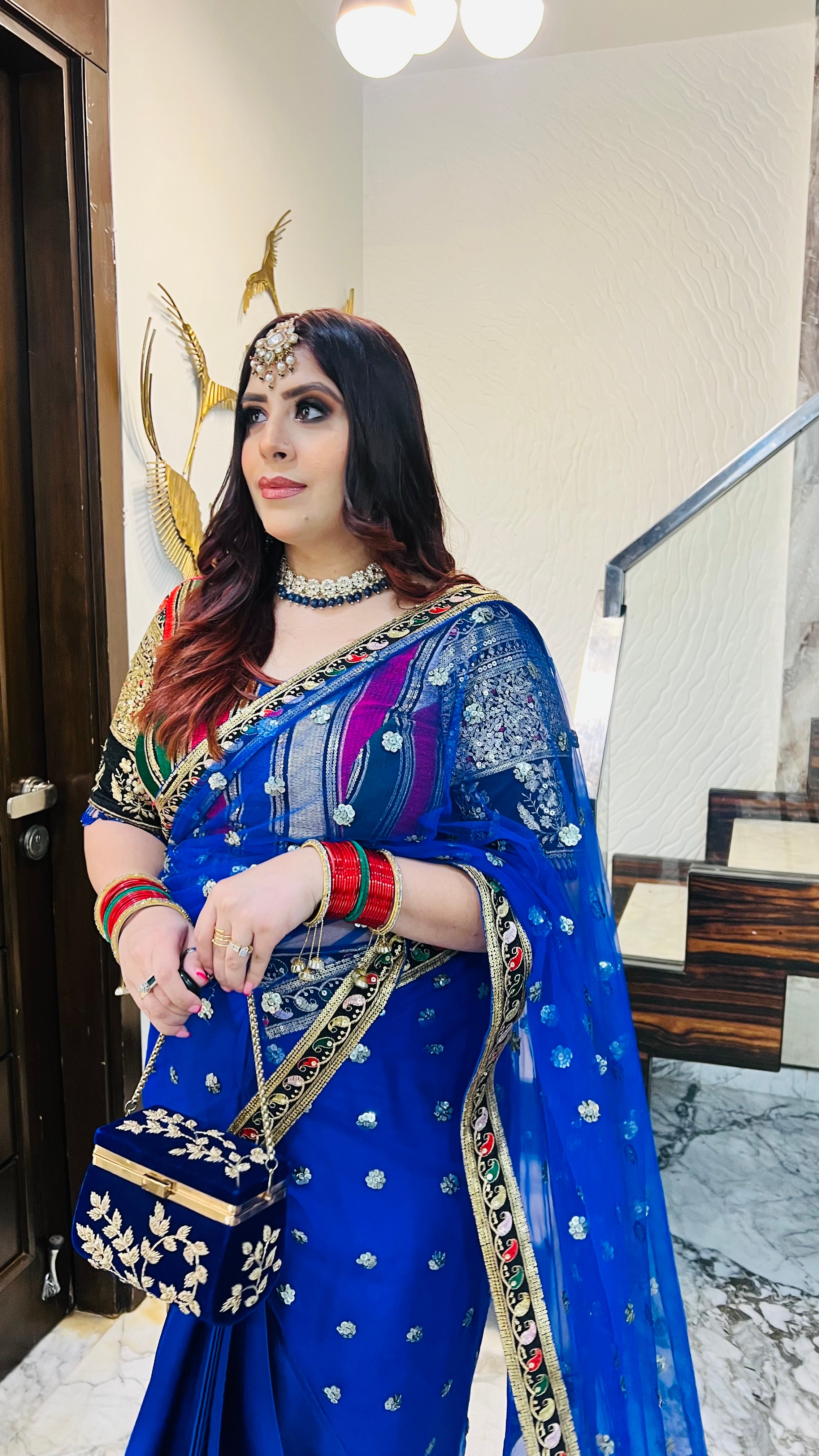 Regal Royal Blue Saree