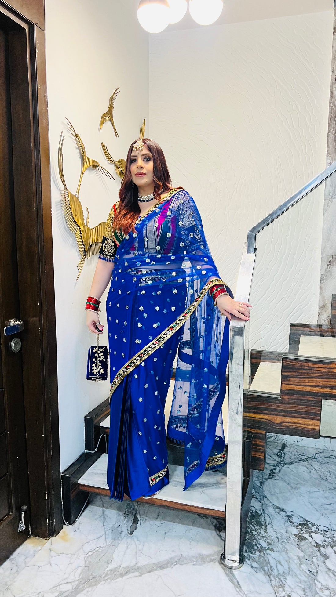 Regal Royal Blue Saree
