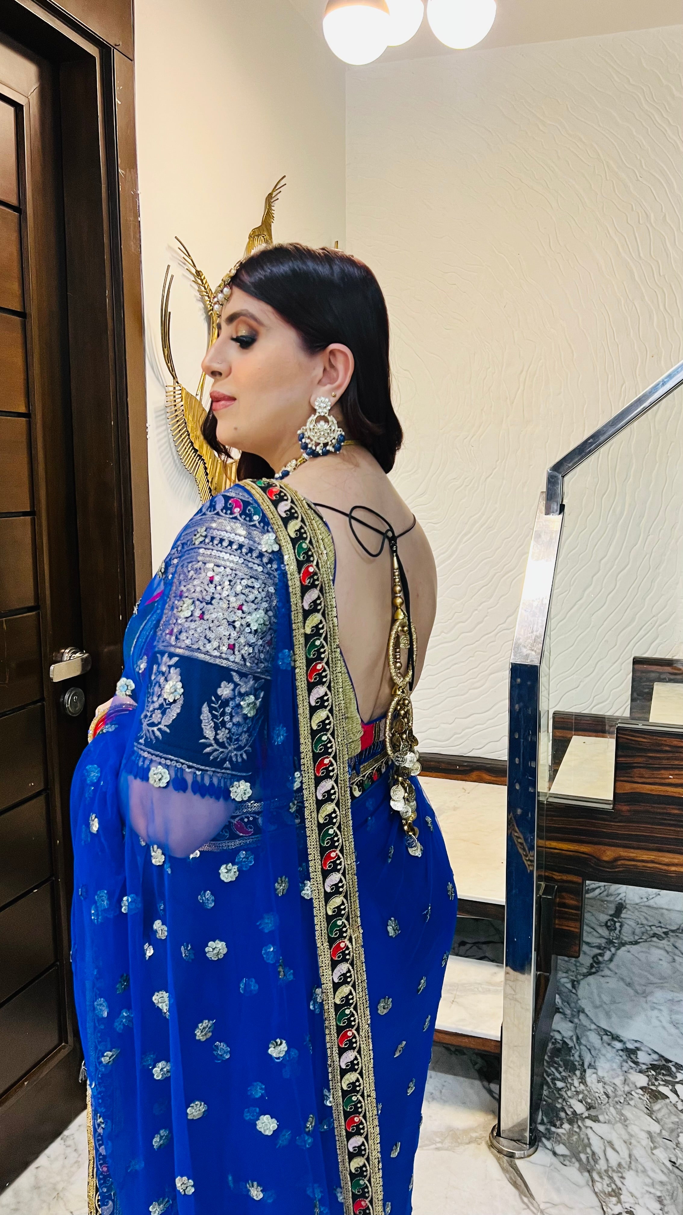 Regal Royal Blue Saree