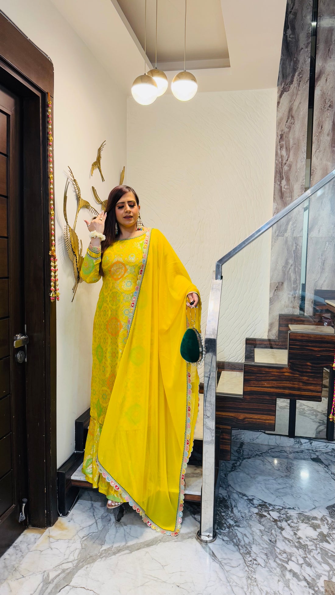 Yellow Haldi Garara Suit
