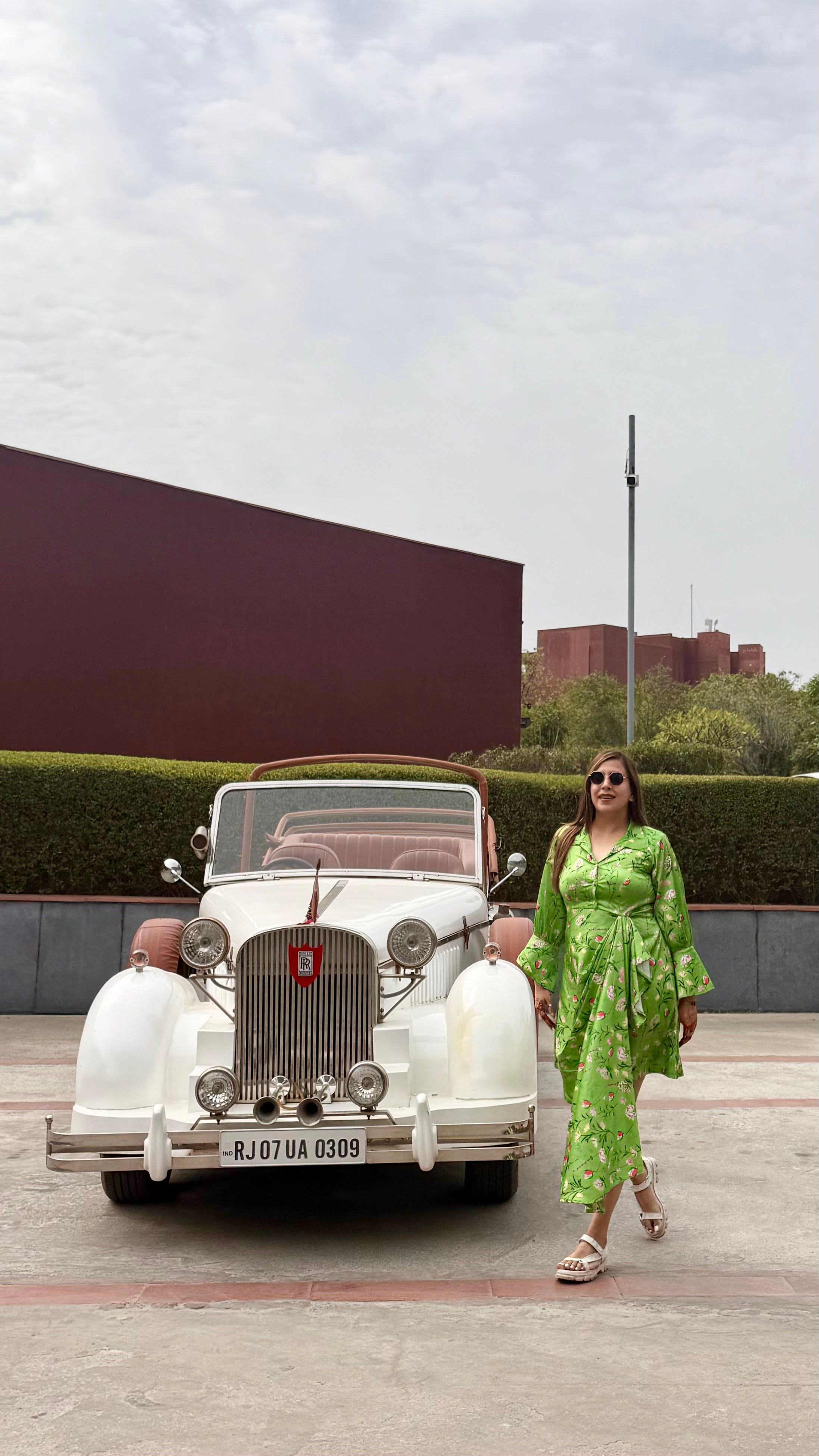 Parrot Green Satin Shirt Dress