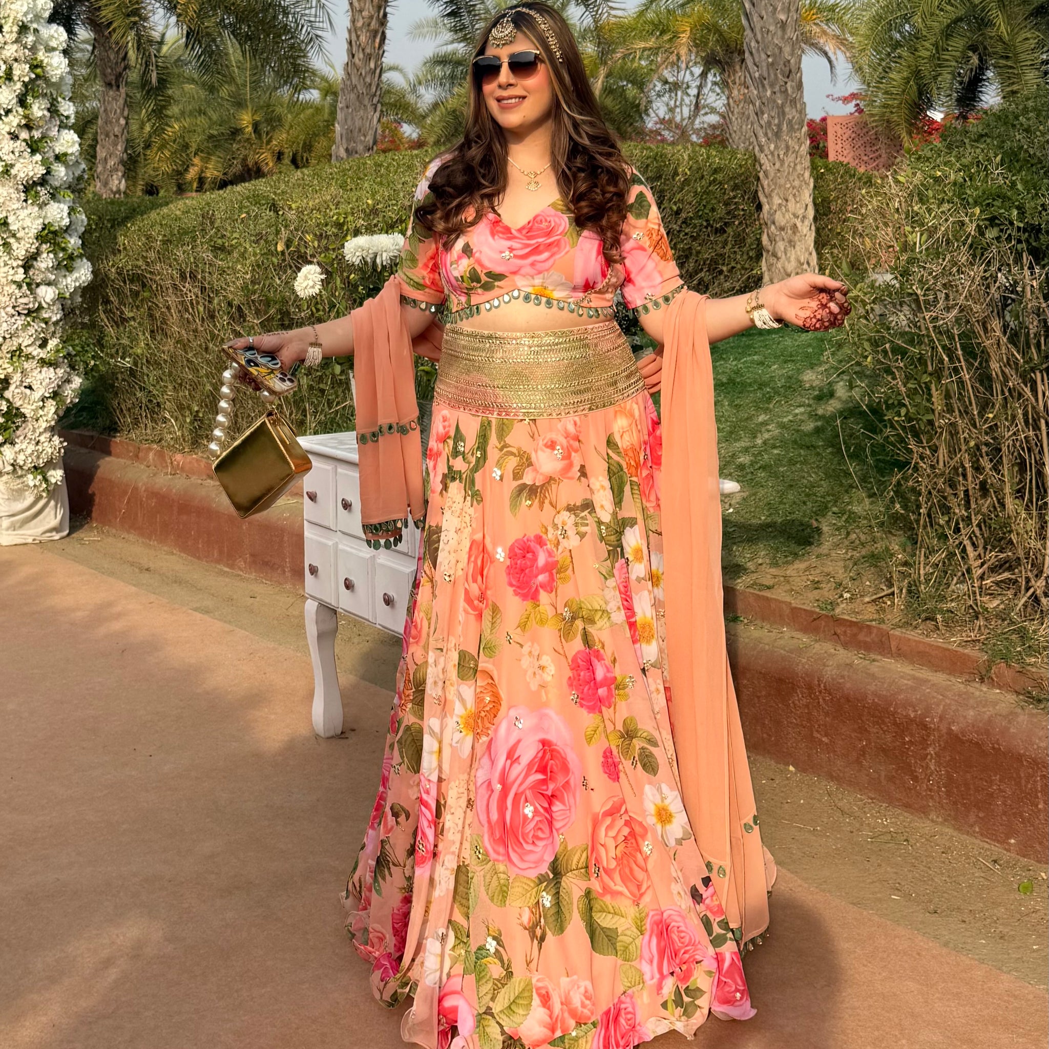 Jaipur ka Peach Lehenga