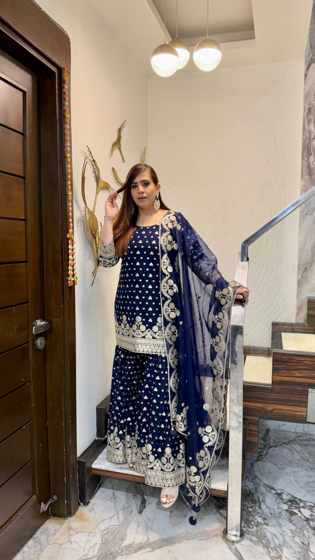 Rajasthani Blue Garara Suit