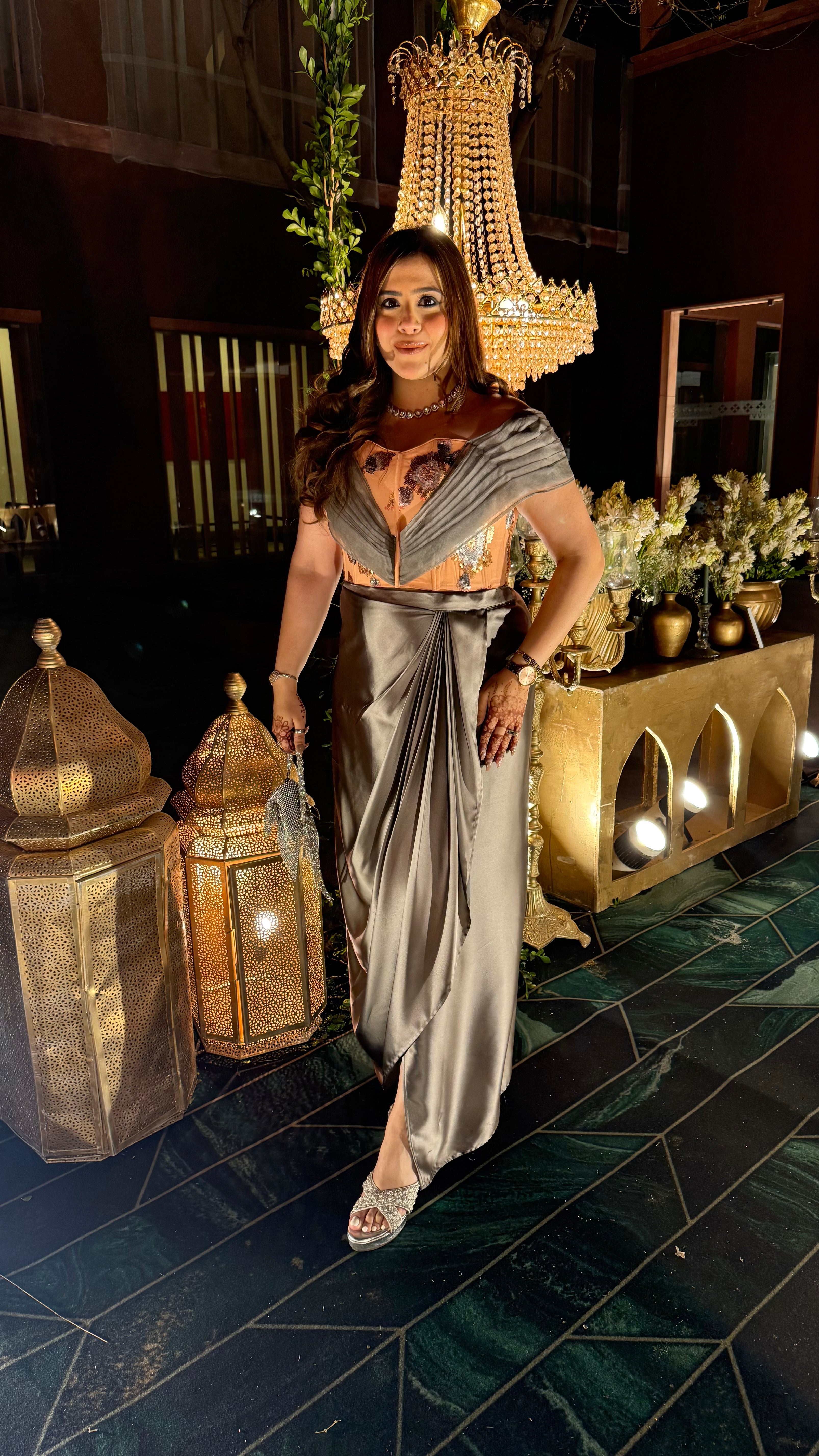 Grey Goose Dhoti + Corset