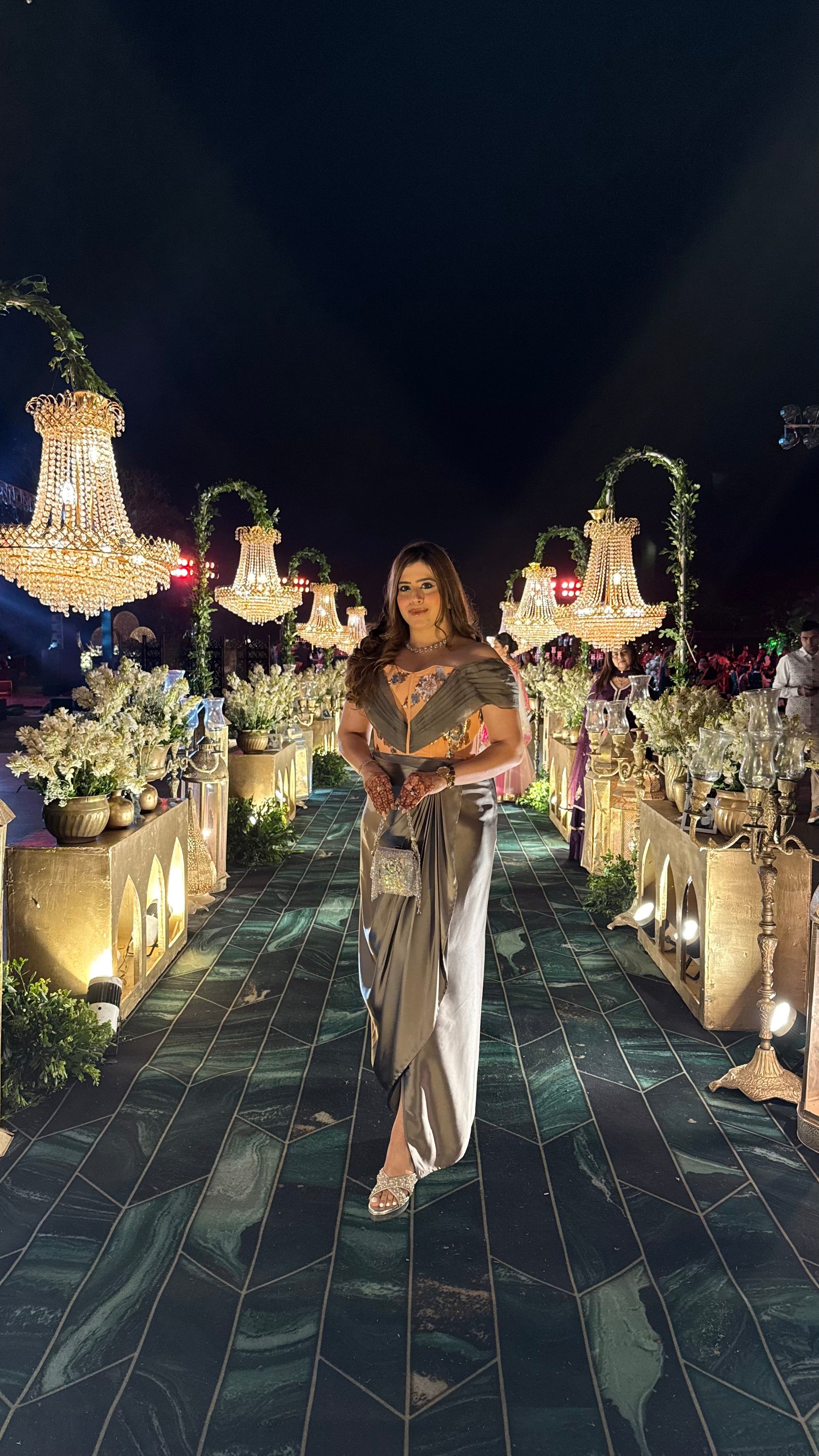 Grey Goose Dhoti + Corset
