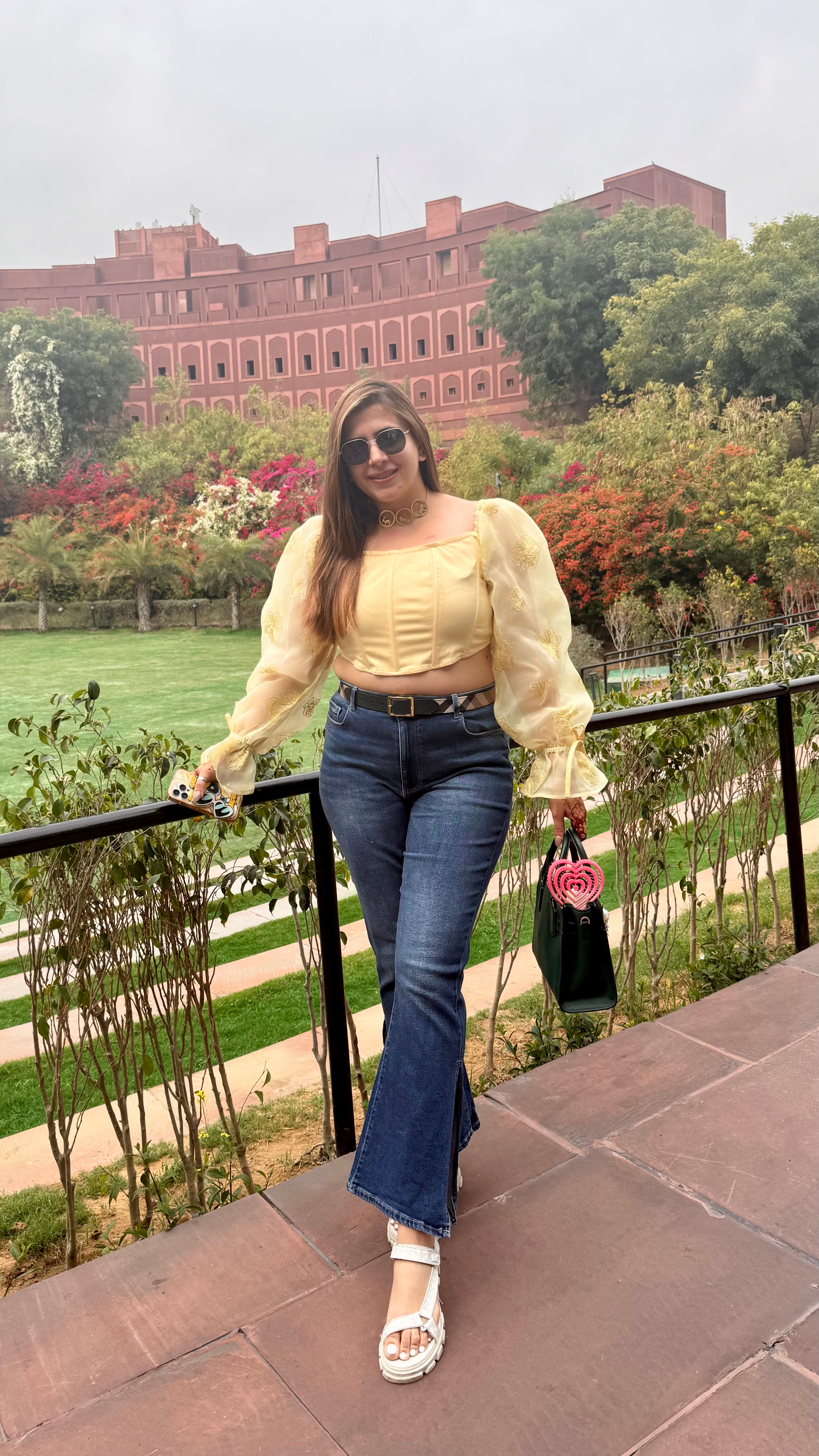 Lemon Corset Crop Top