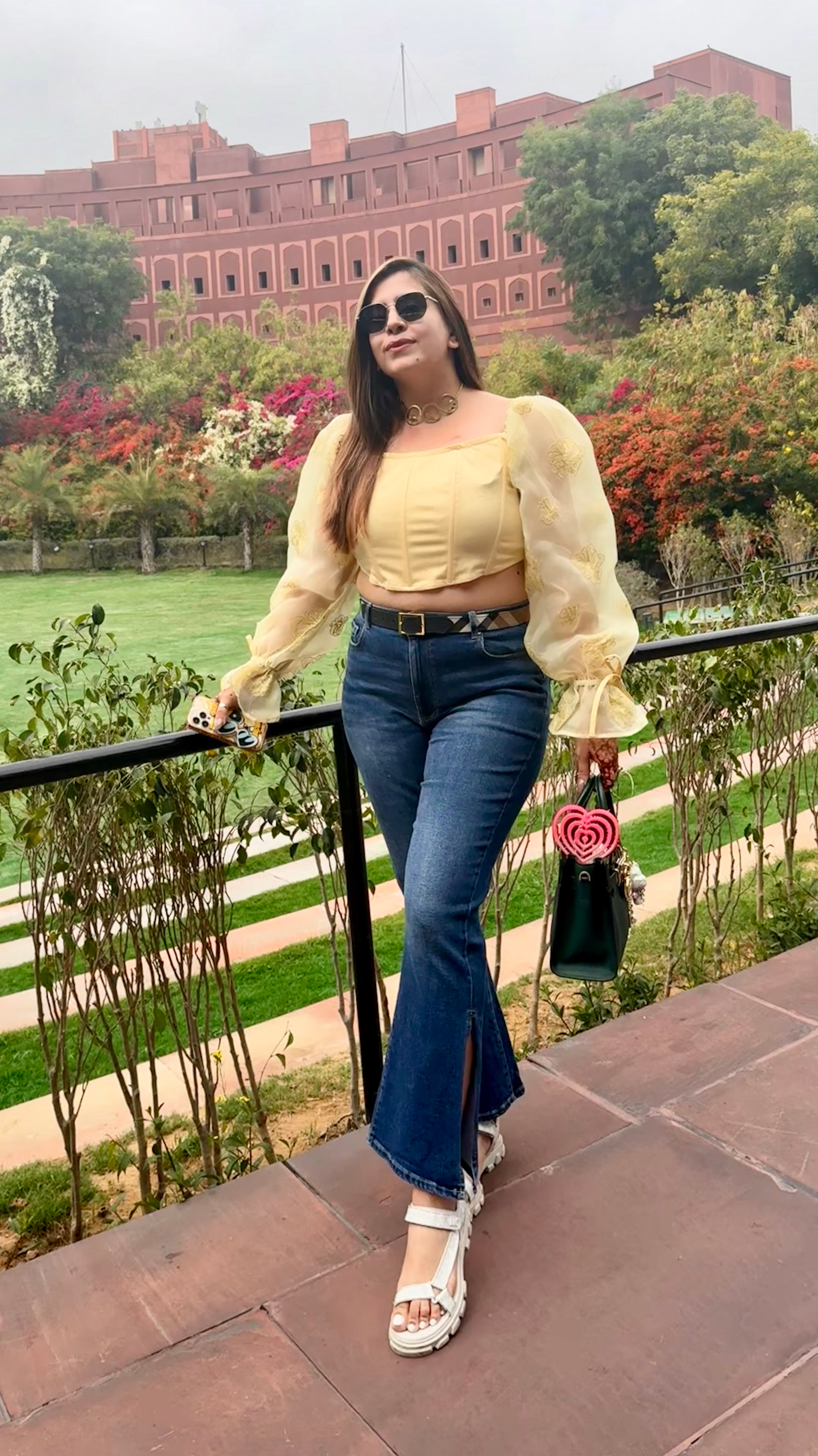 Lemon Corset Crop Top