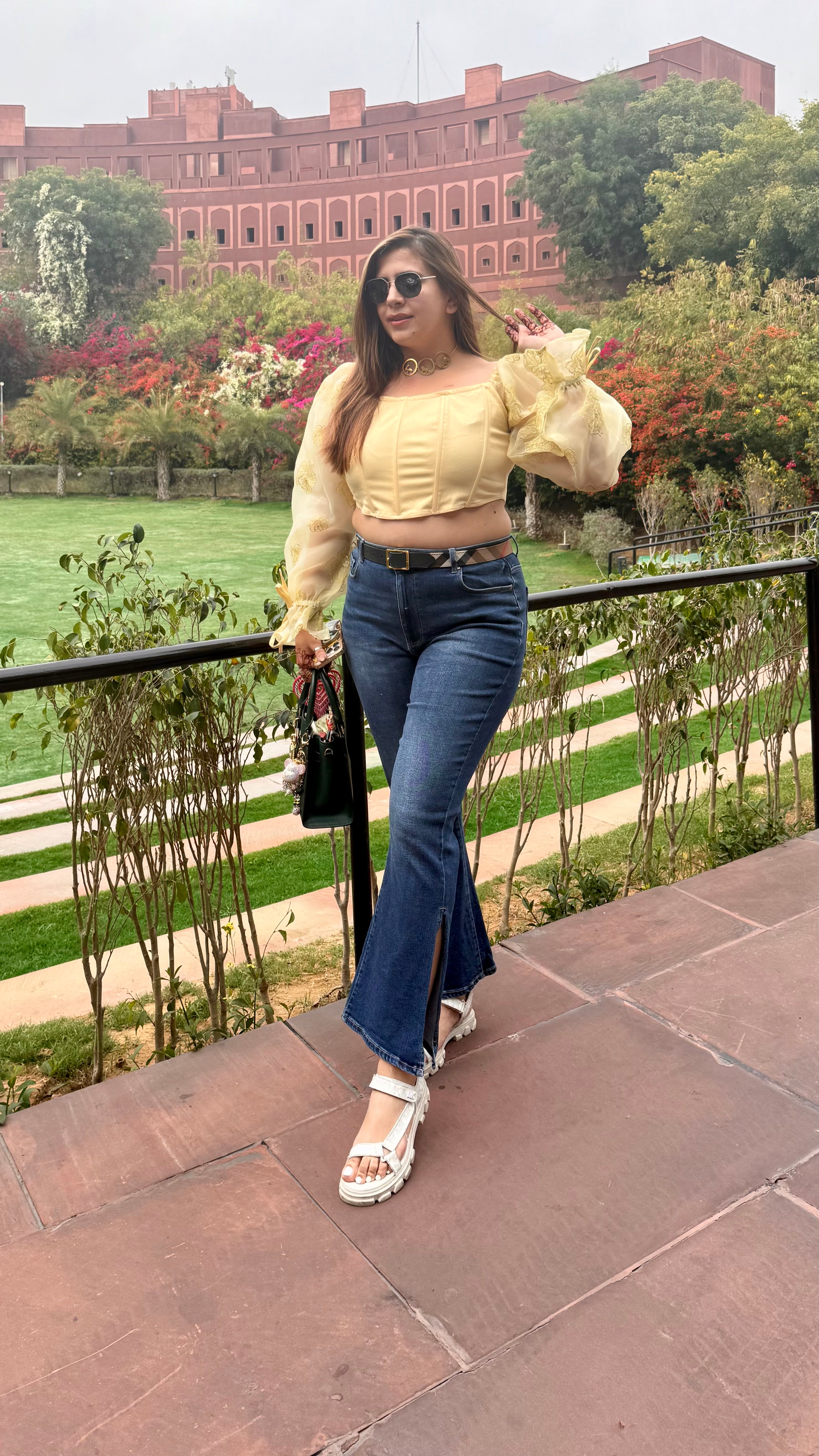 Lemon Corset Crop Top