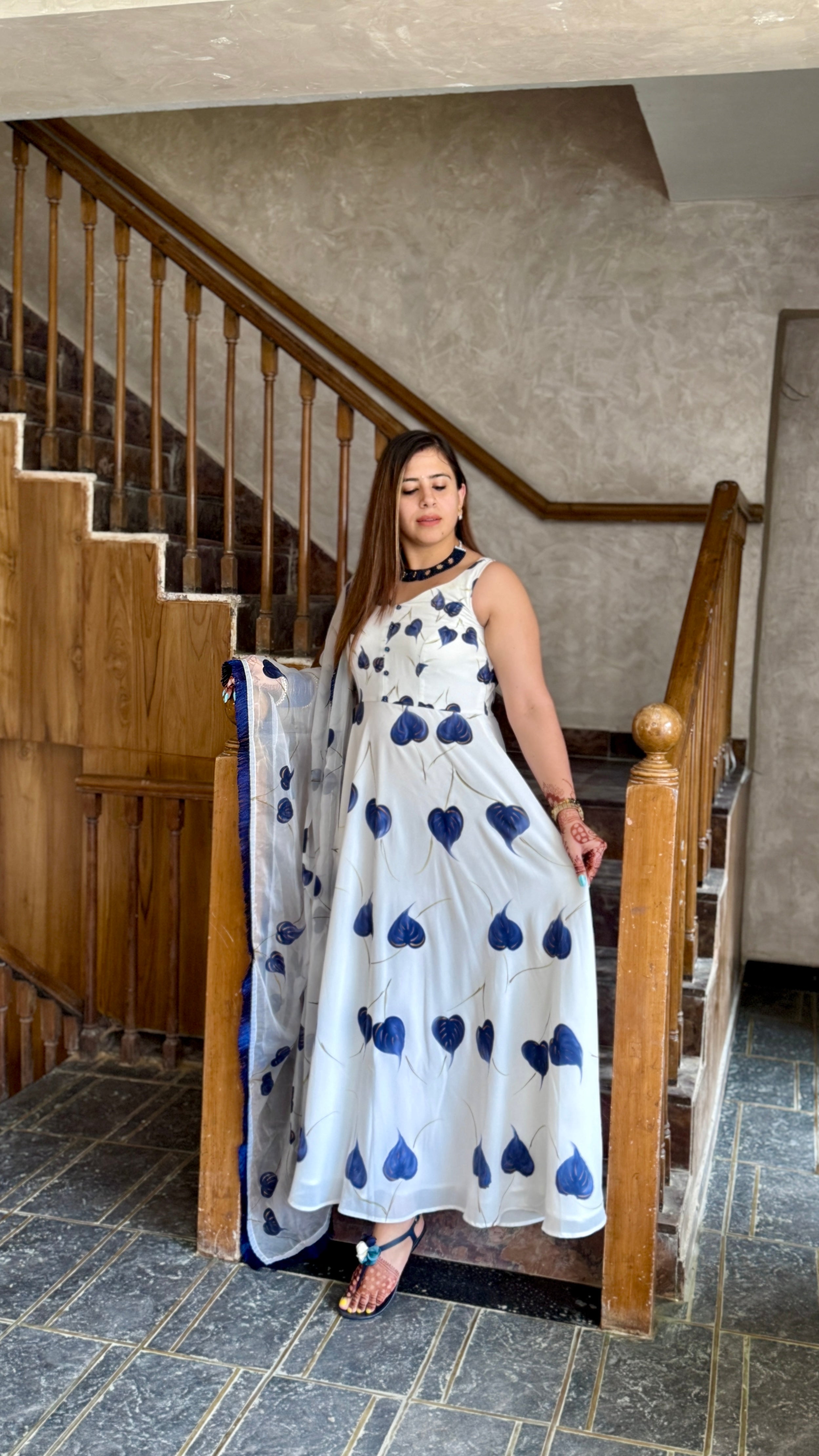 White Twilight Anarkali