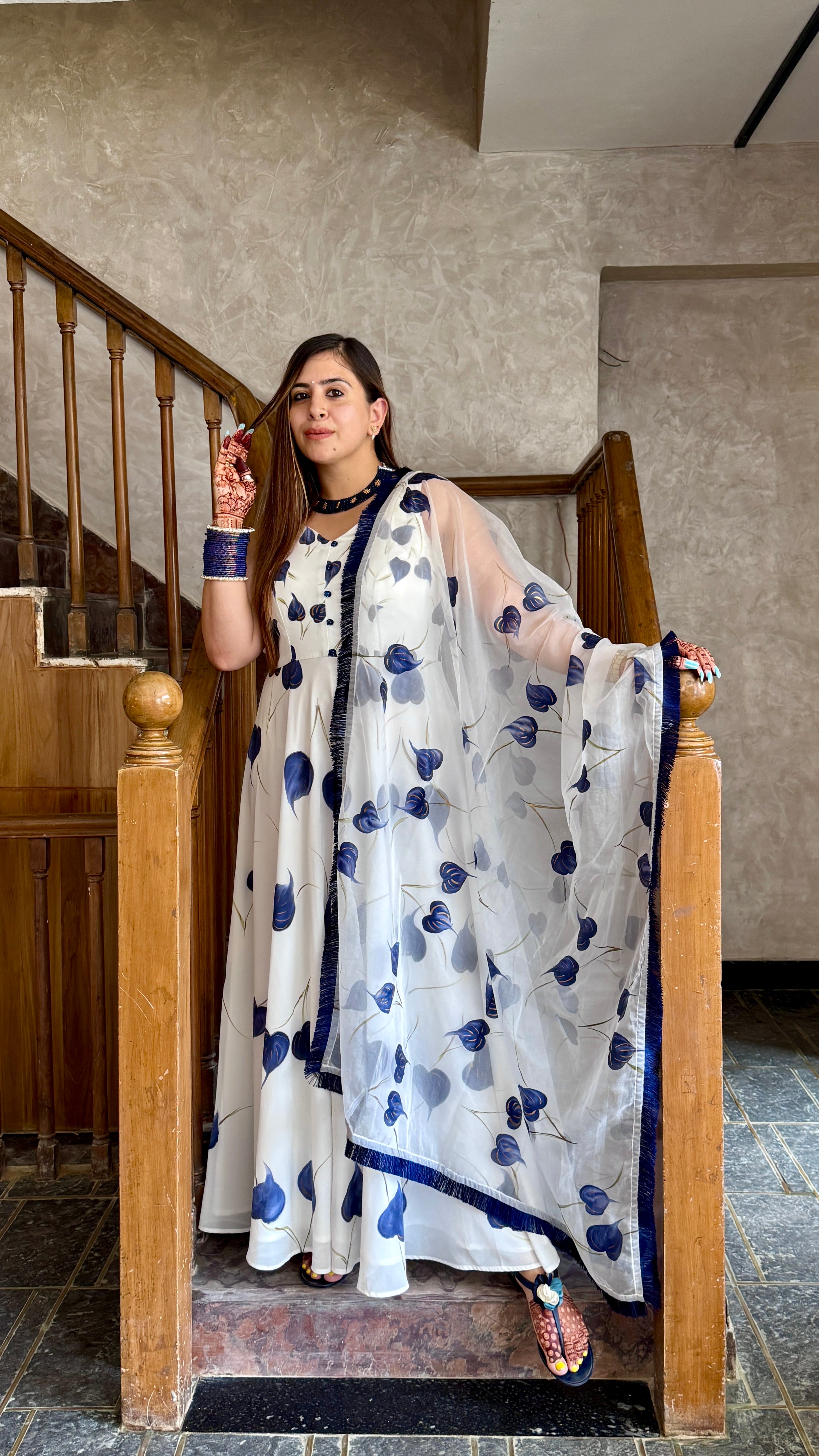 White Twilight Anarkali