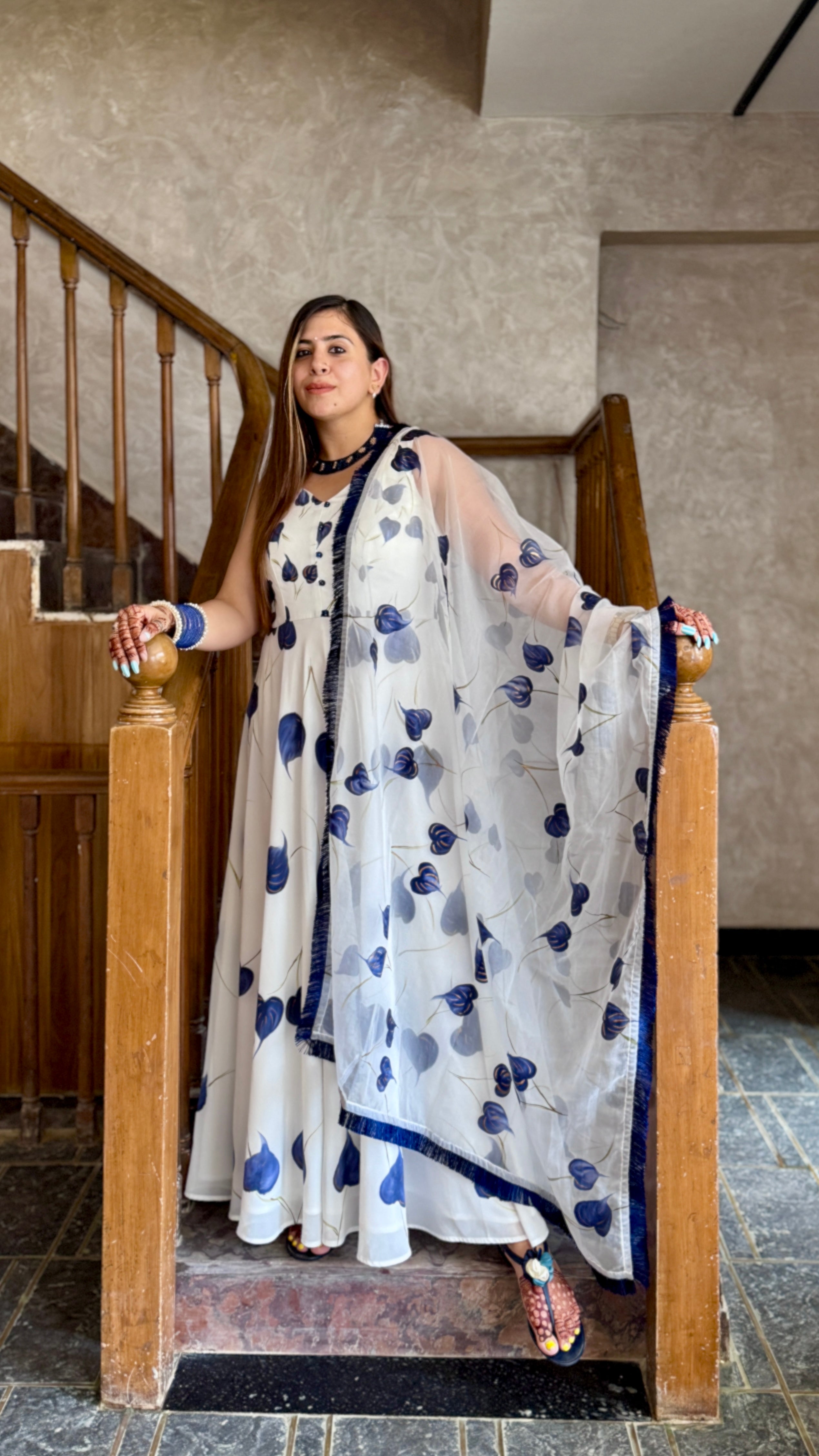 White Twilight Anarkali