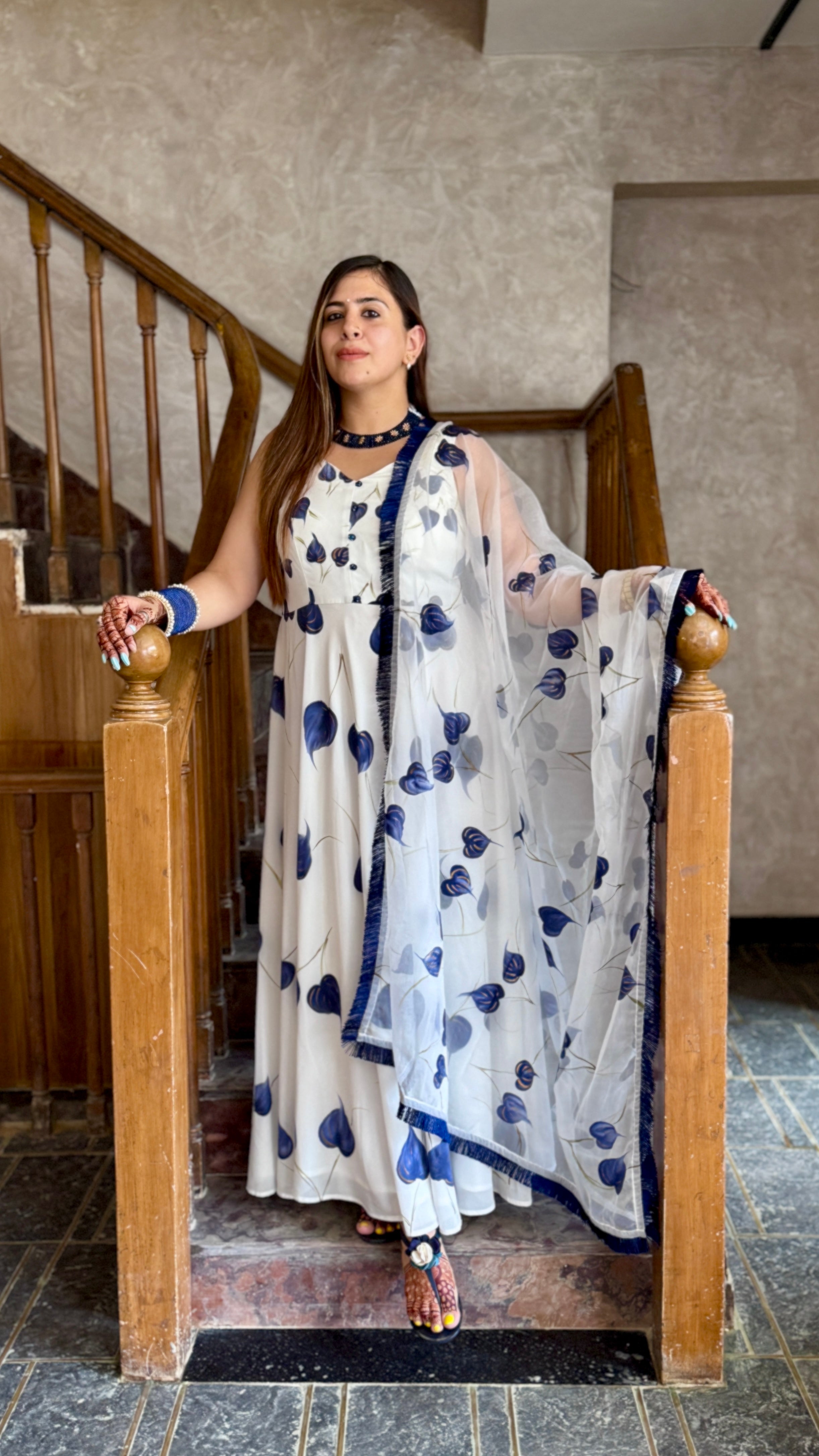 White Twilight Anarkali