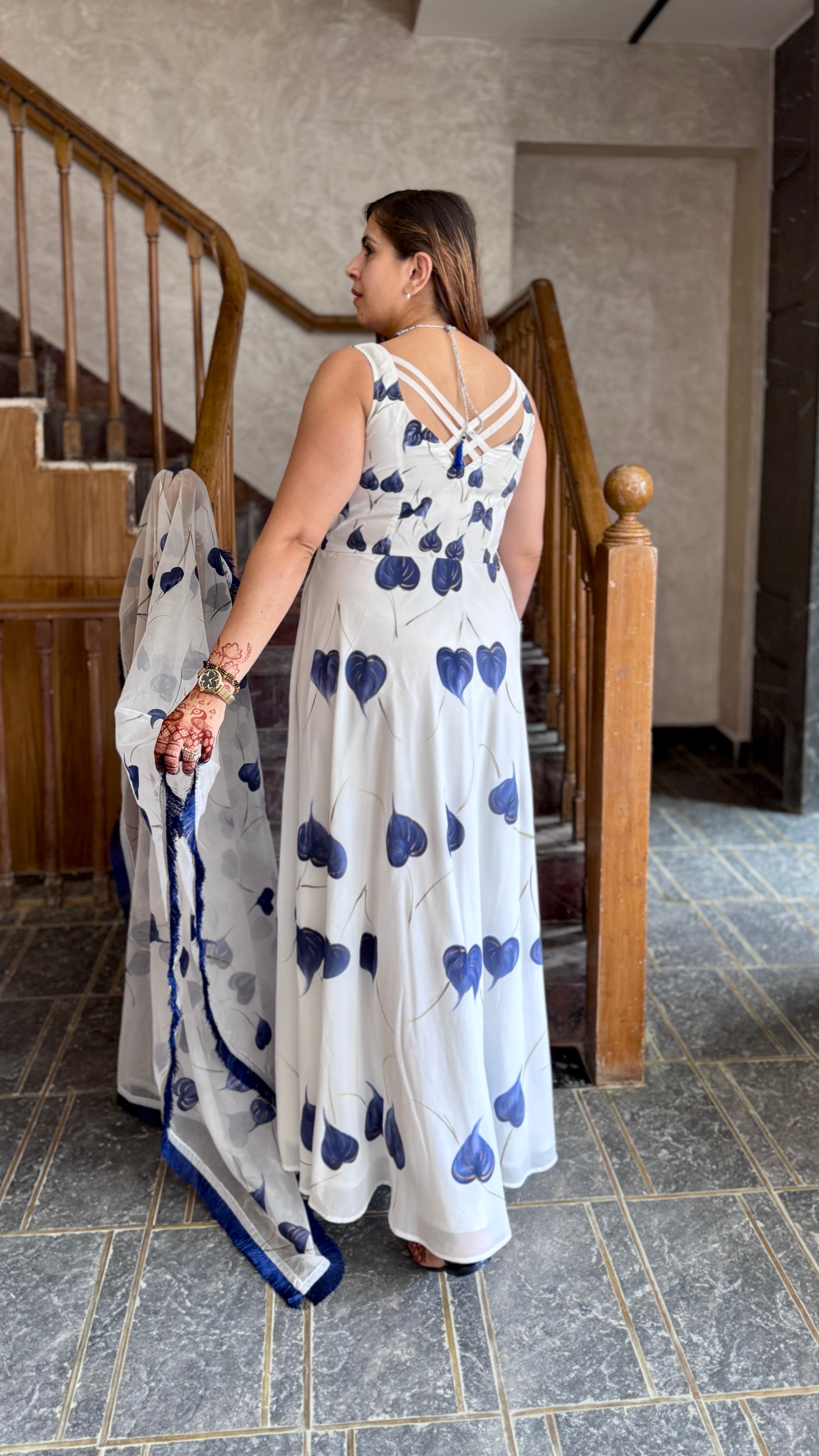 White Twilight Anarkali