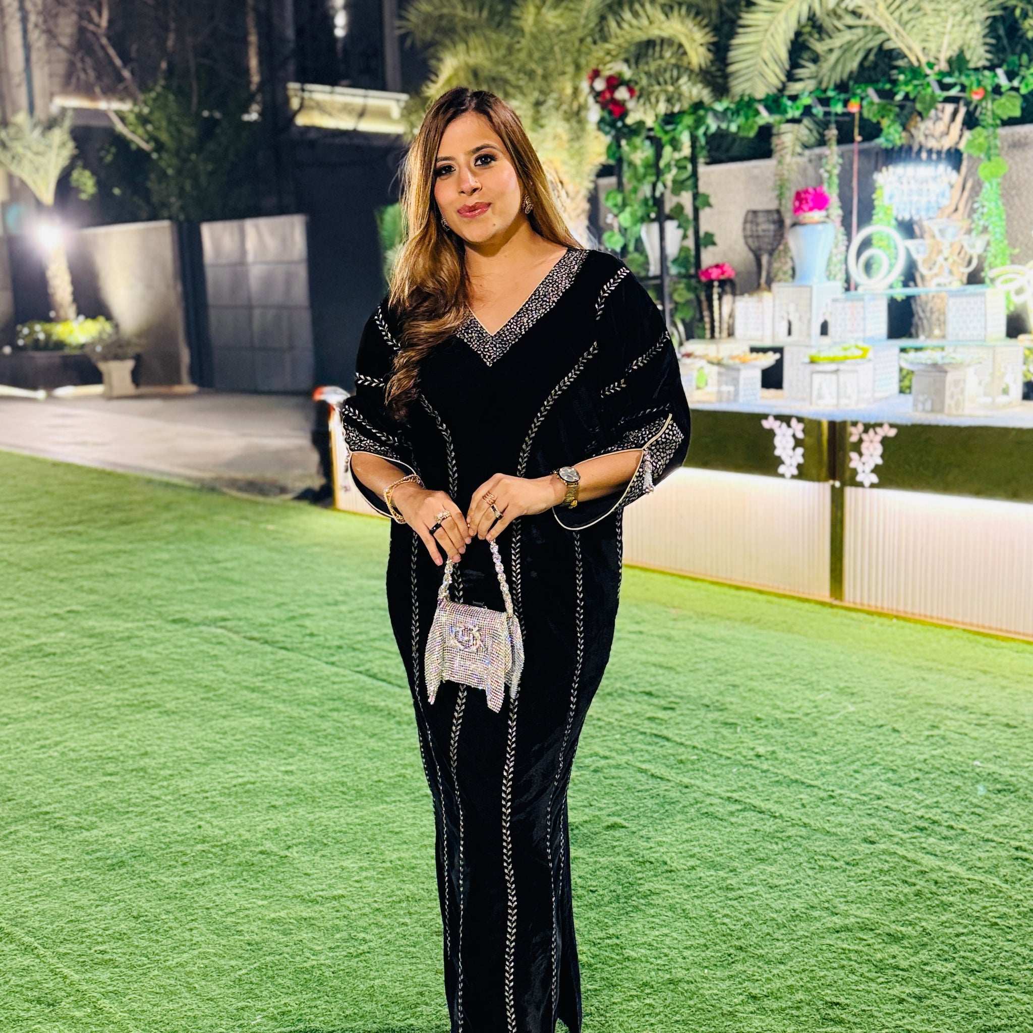 Black Velvet Cocktail Kaftaan