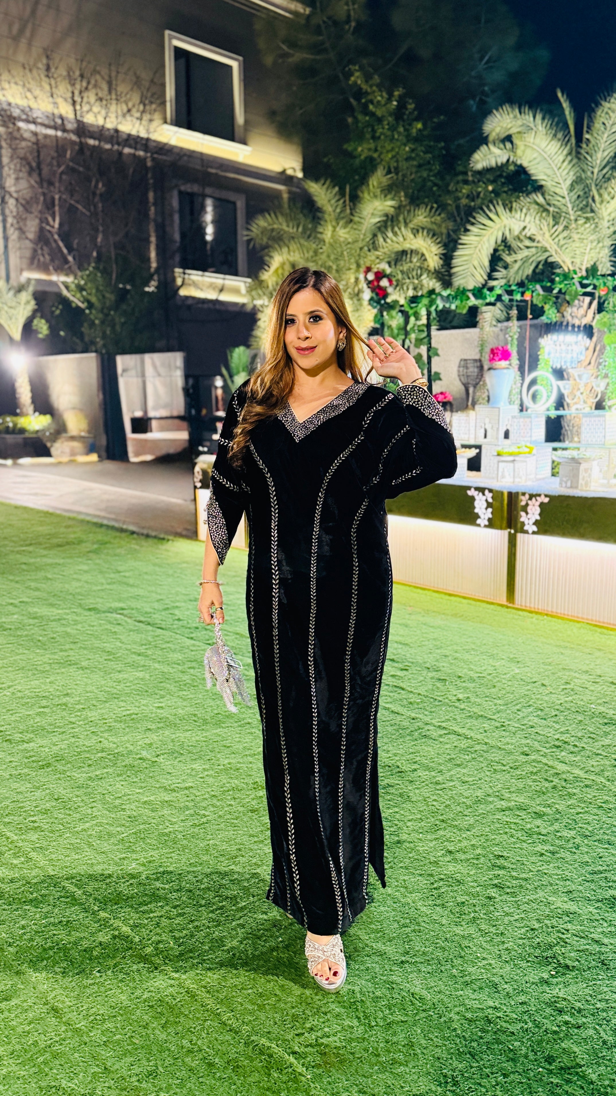 Black Velvet Cocktail Kaftaan