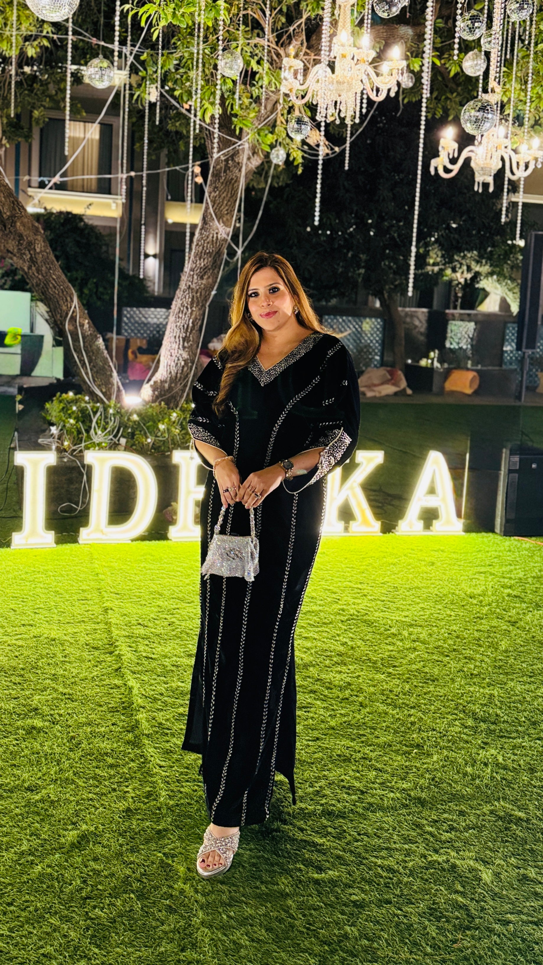 Black Velvet Cocktail Kaftaan