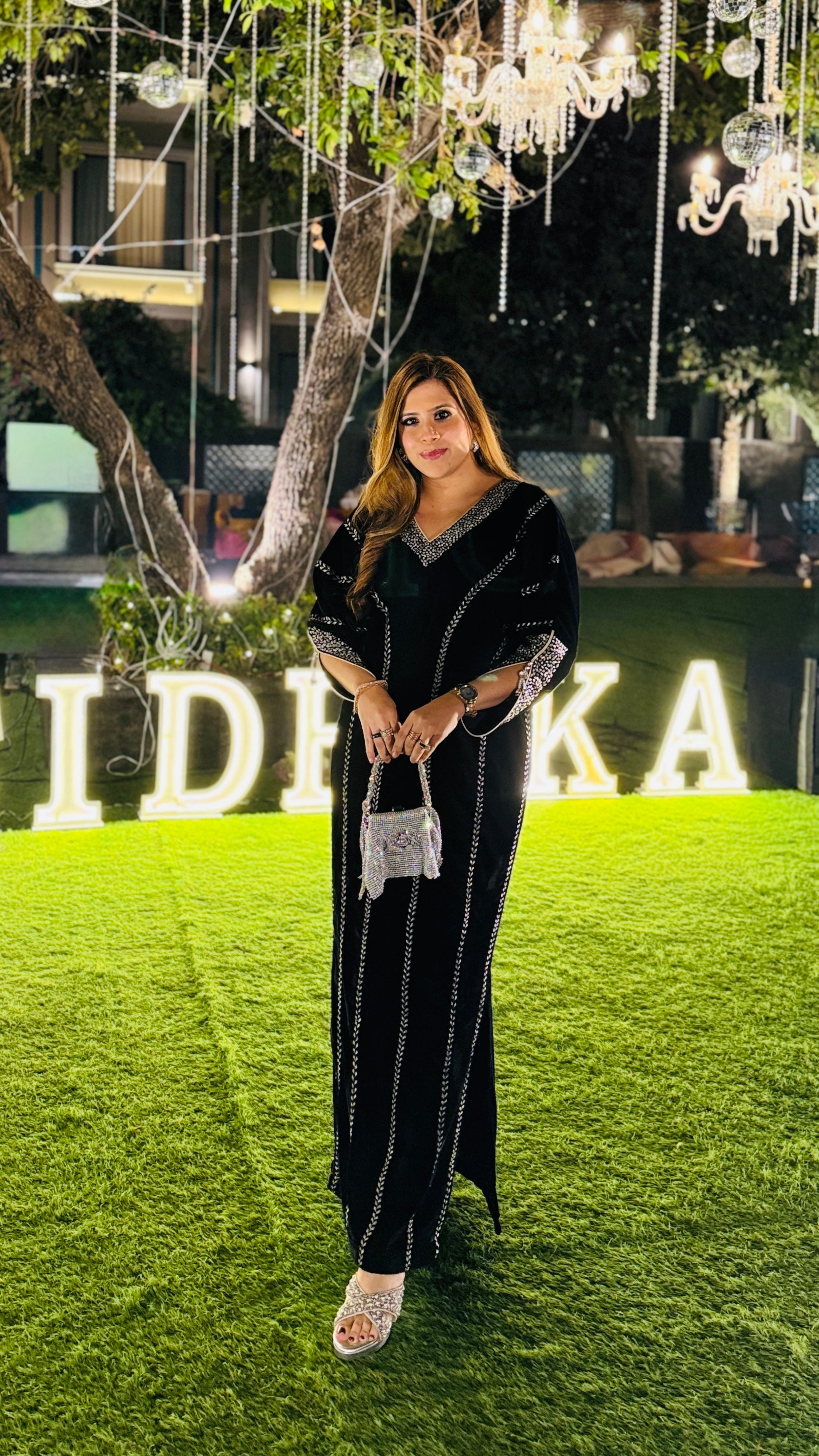 Black Velvet Cocktail Kaftaan