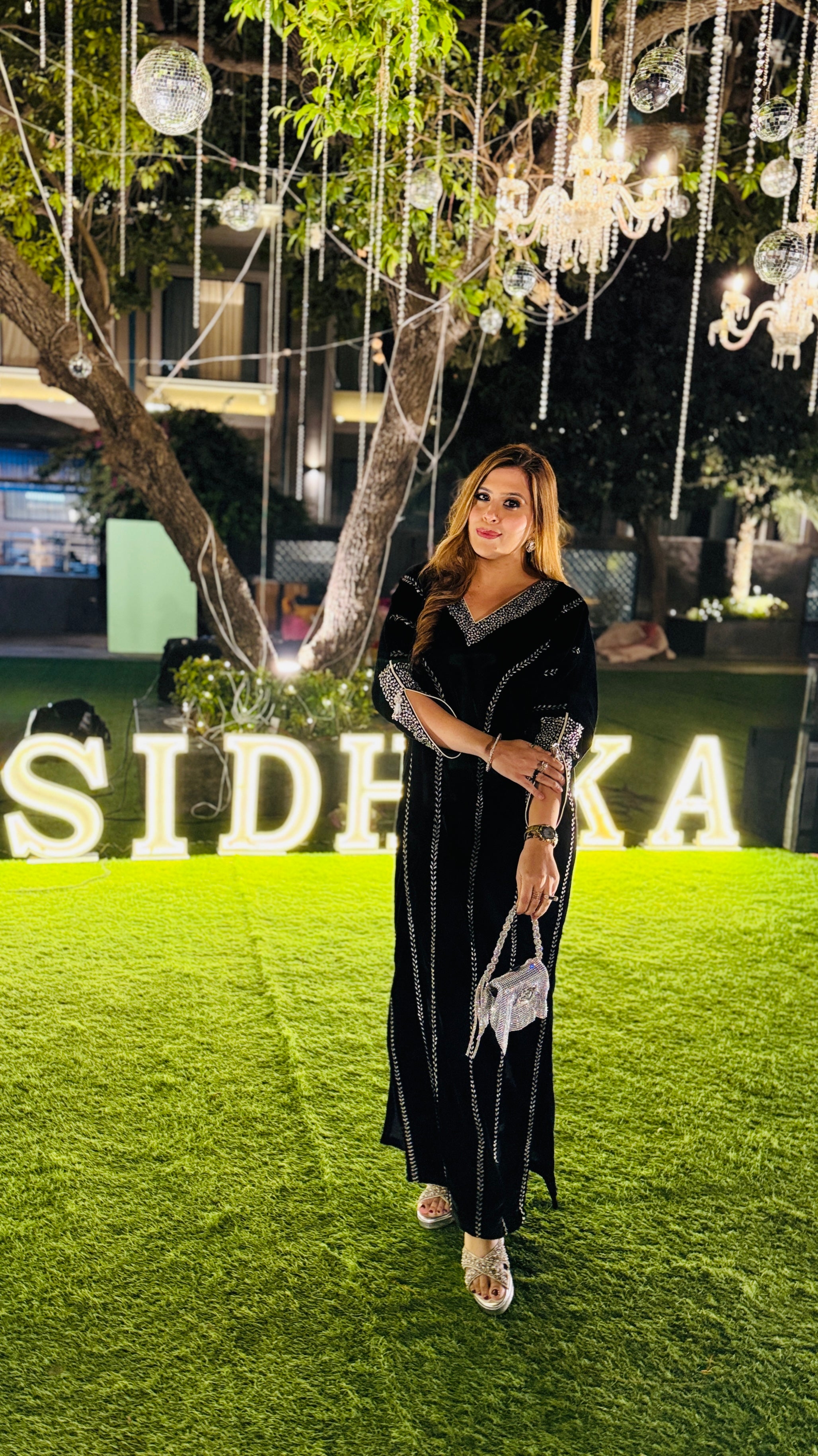 Black Velvet Cocktail Kaftaan