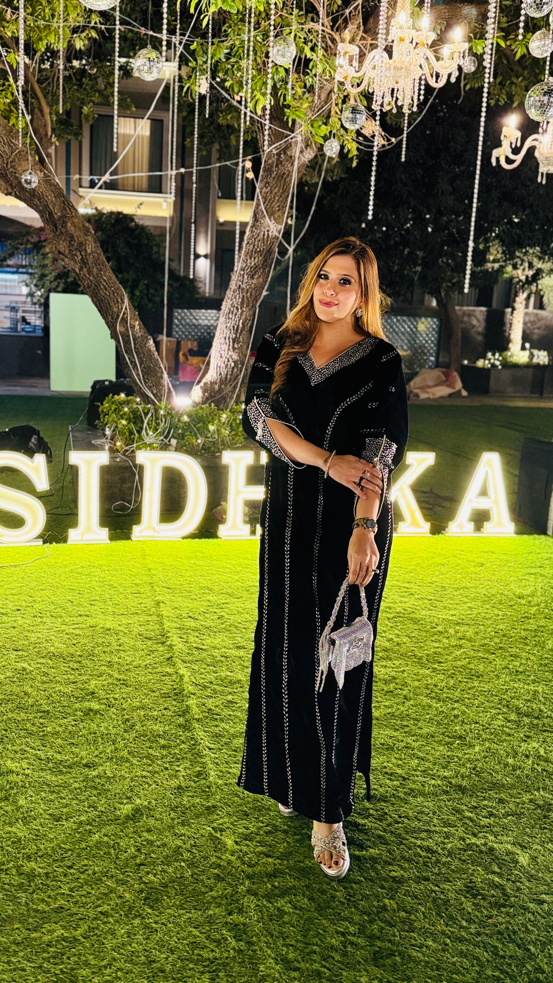 Black Velvet Cocktail Kaftaan