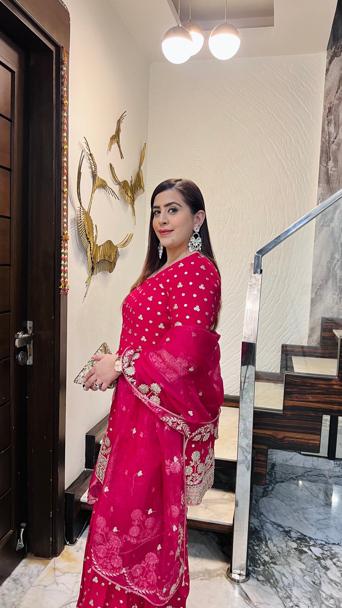 Rani Pink Gota Patti Garara Suit