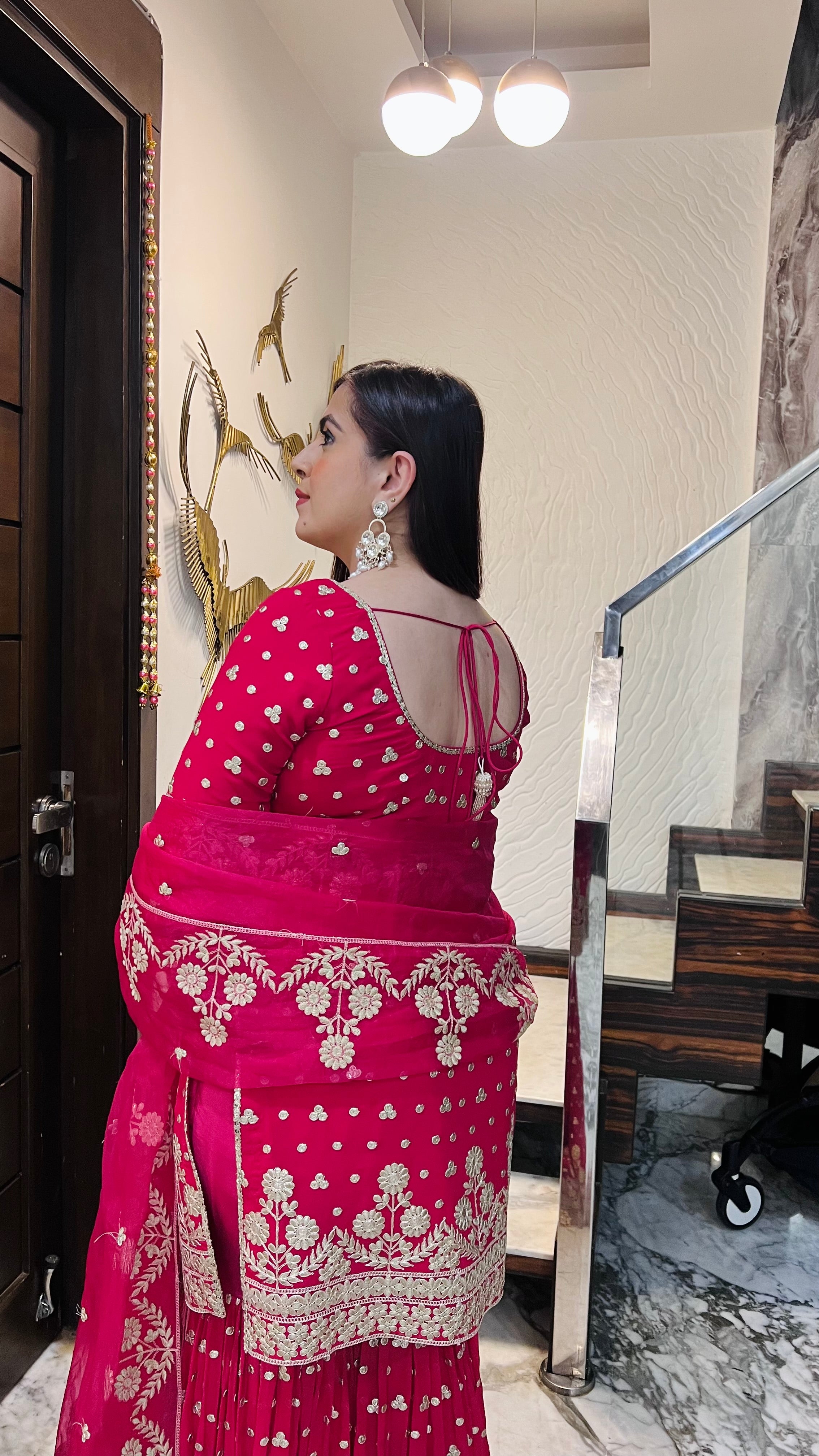 Rani Pink Gota Patti Garara Suit