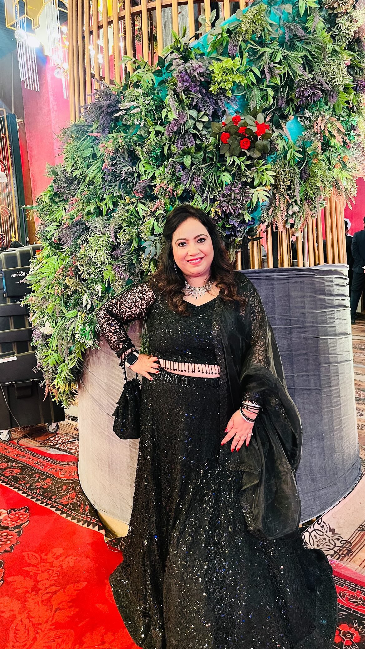 Black Premium Net Lehenga