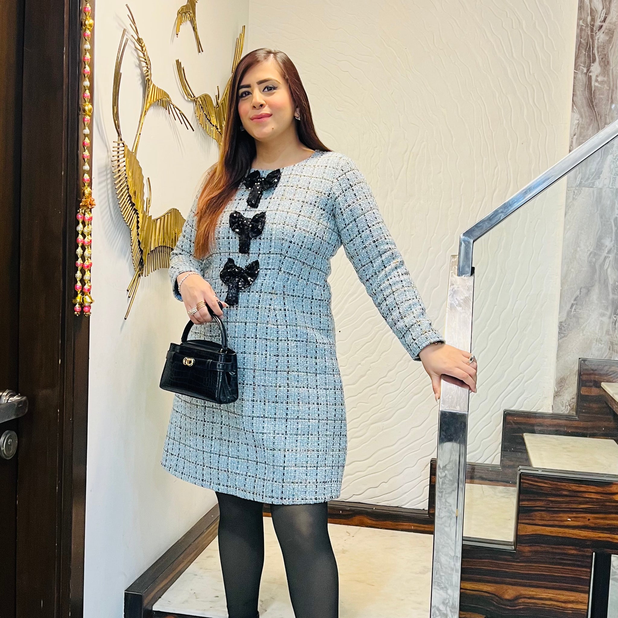 Bow Beauty Tweed Dress