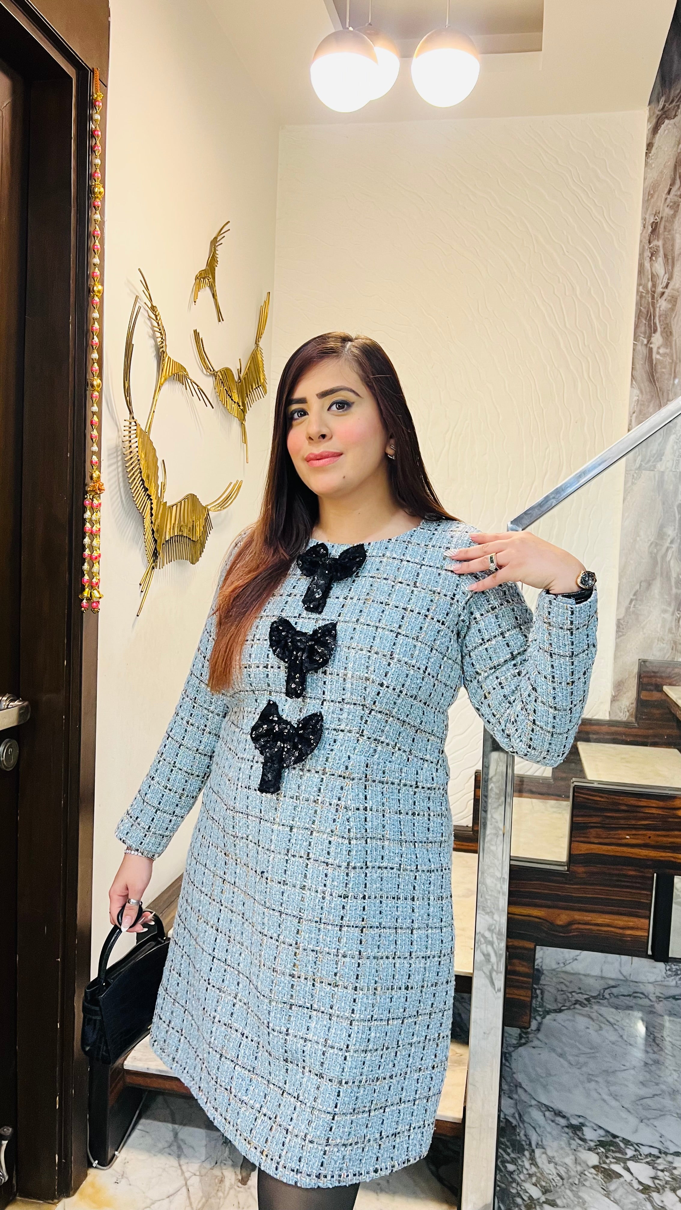 Bow Beauty Tweed Dress