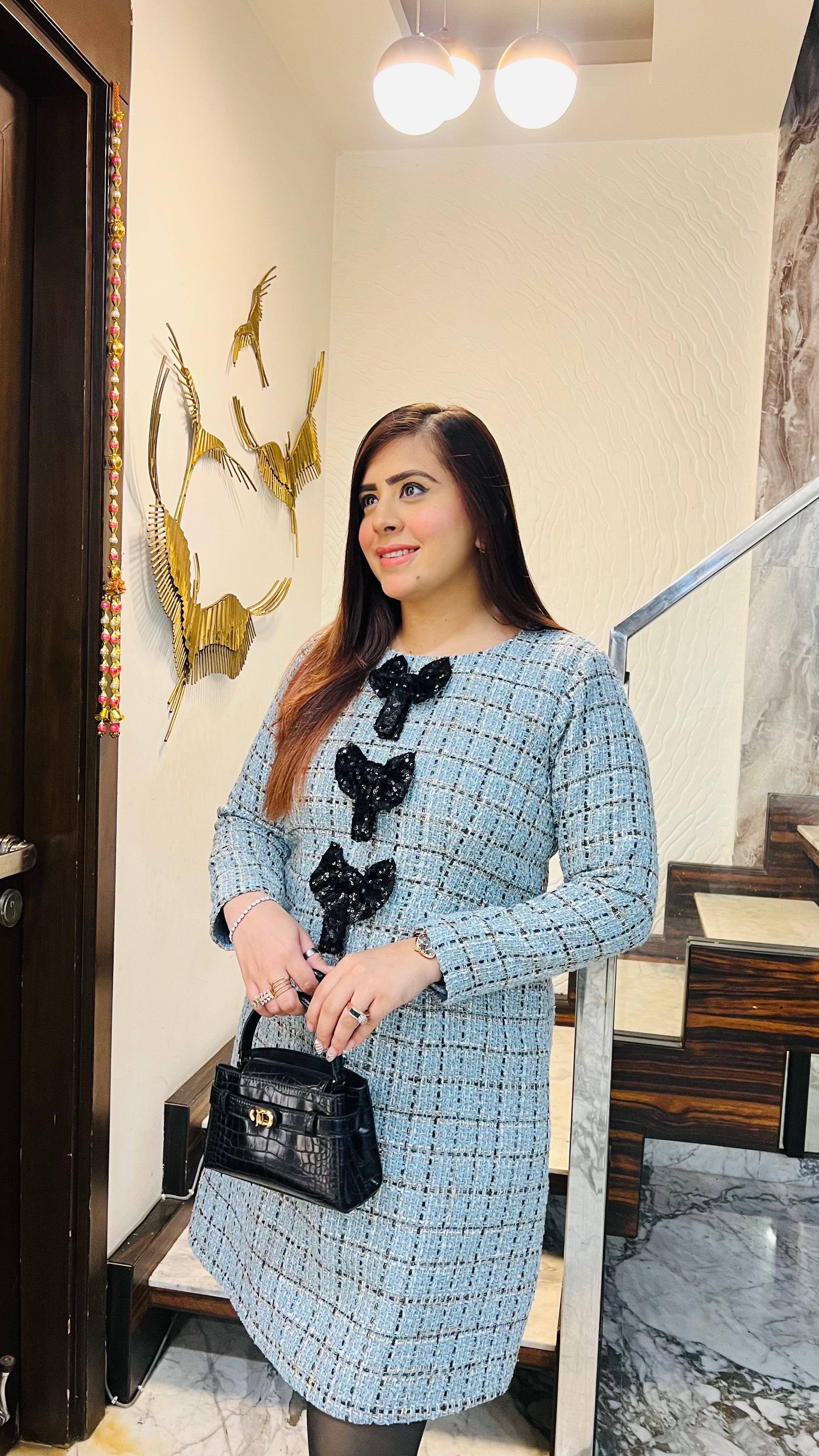 Bow Beauty Tweed Dress