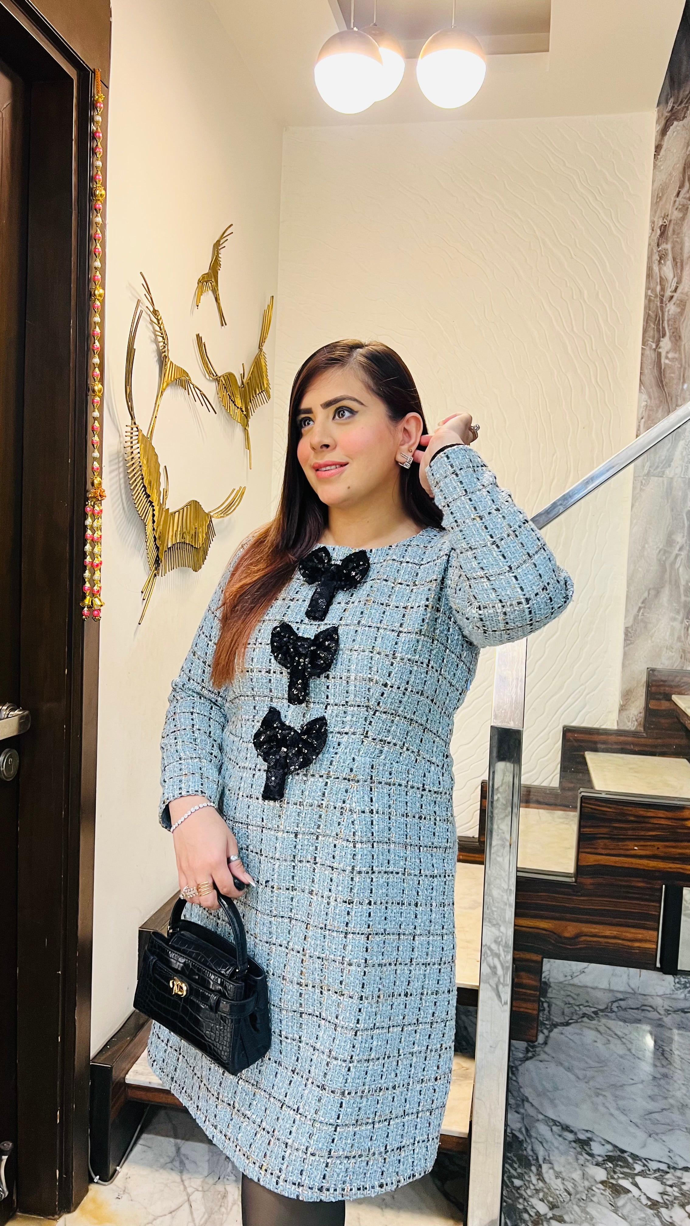 Bow Beauty Tweed Dress