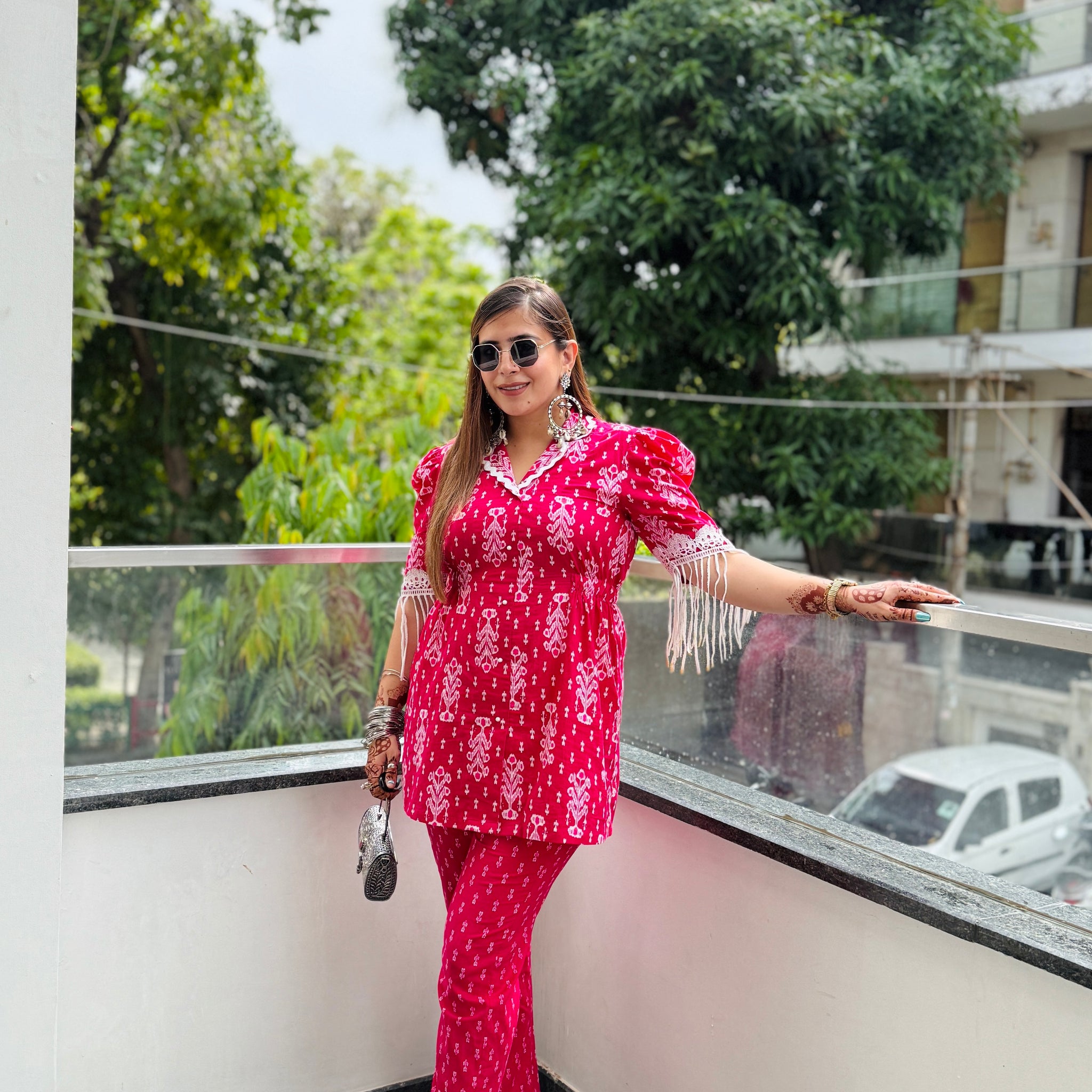 Pink Drama Cotton Co-Ord