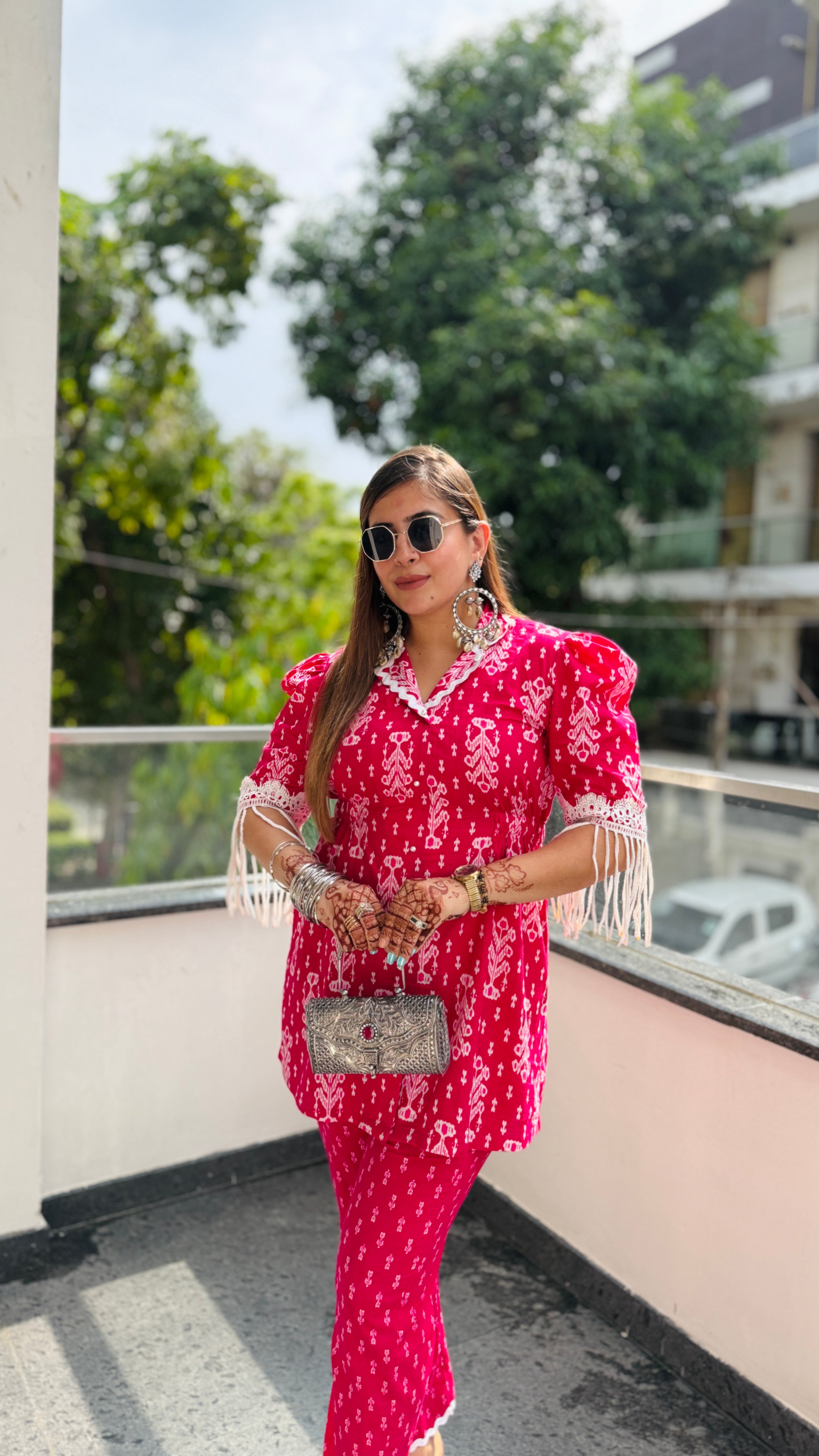 Pink Drama Cotton Co-Ord