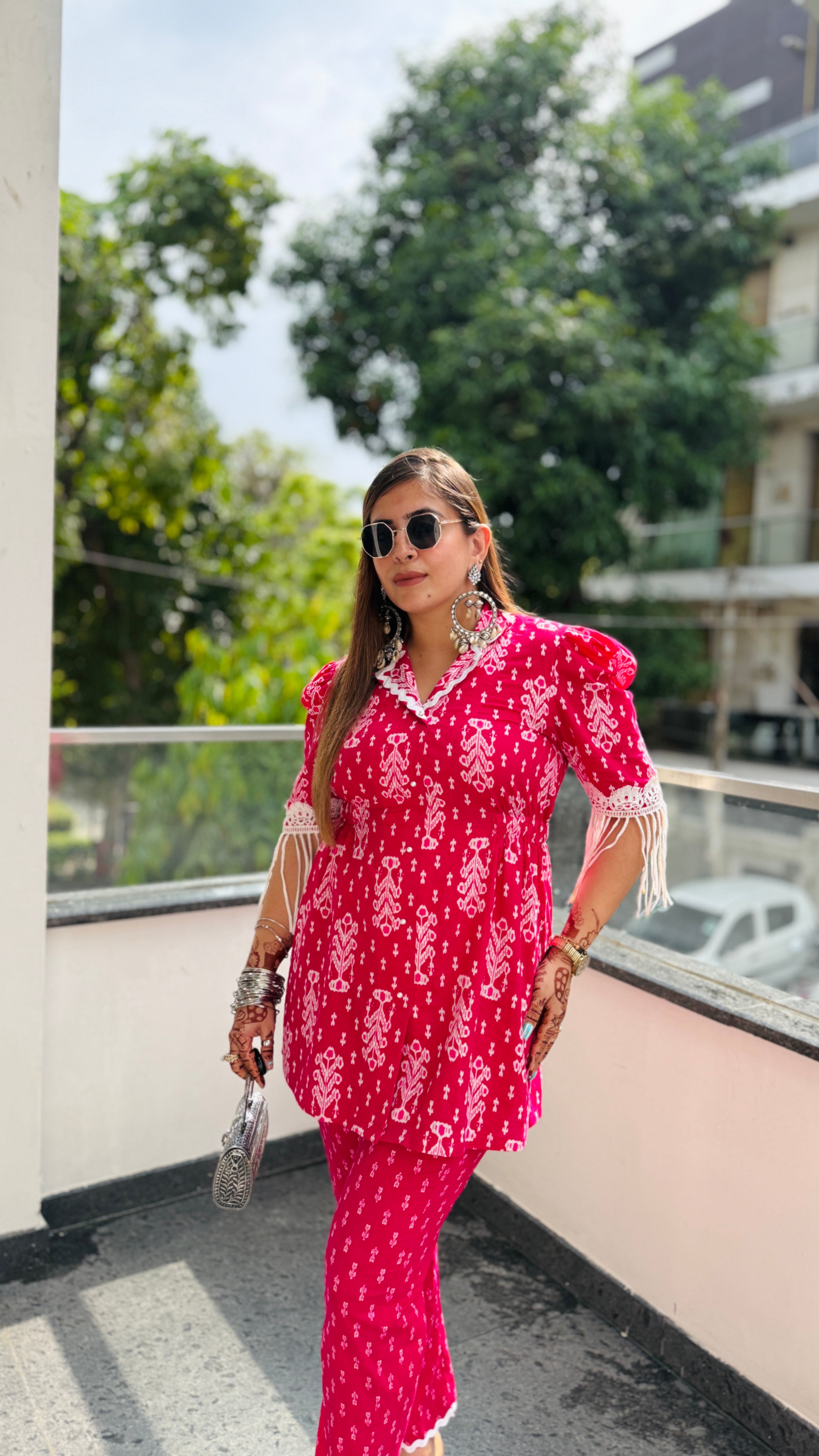 Pink Drama Cotton Co-Ord